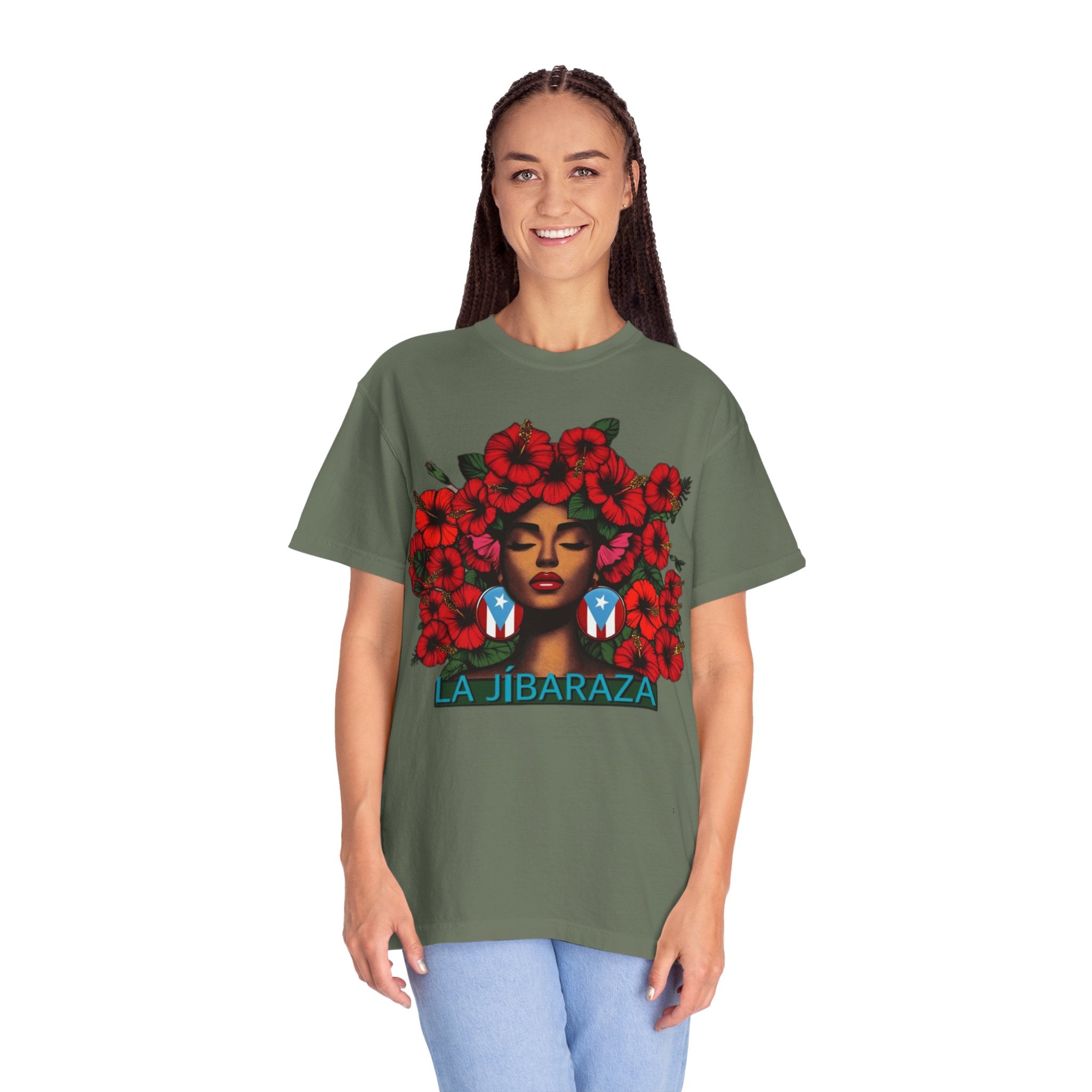 Puerto Rico Navidades T-Shirt — "La Jíbaraza" Floral Puerto Rican Pride Tee