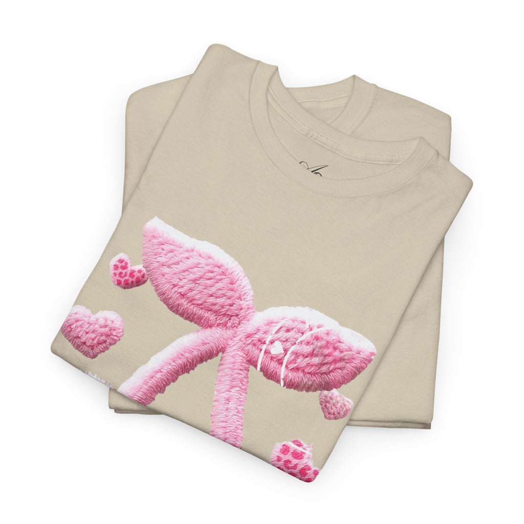Pink Heart Cherries Tee  LOVE Graphic Valentine T-Shirt