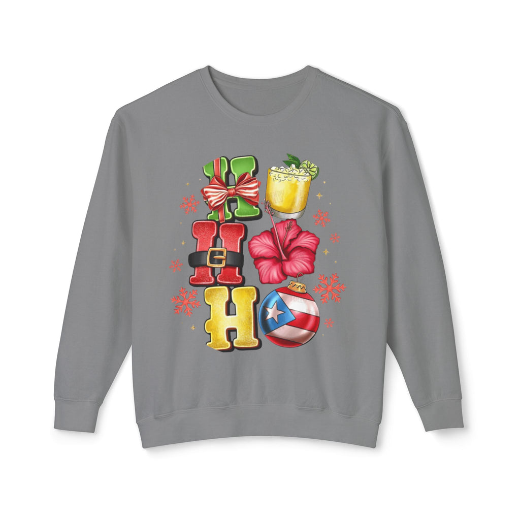 Puerto Rican culture gift Puerto Rico Aloha Holiday Crewneck Sweatshirt