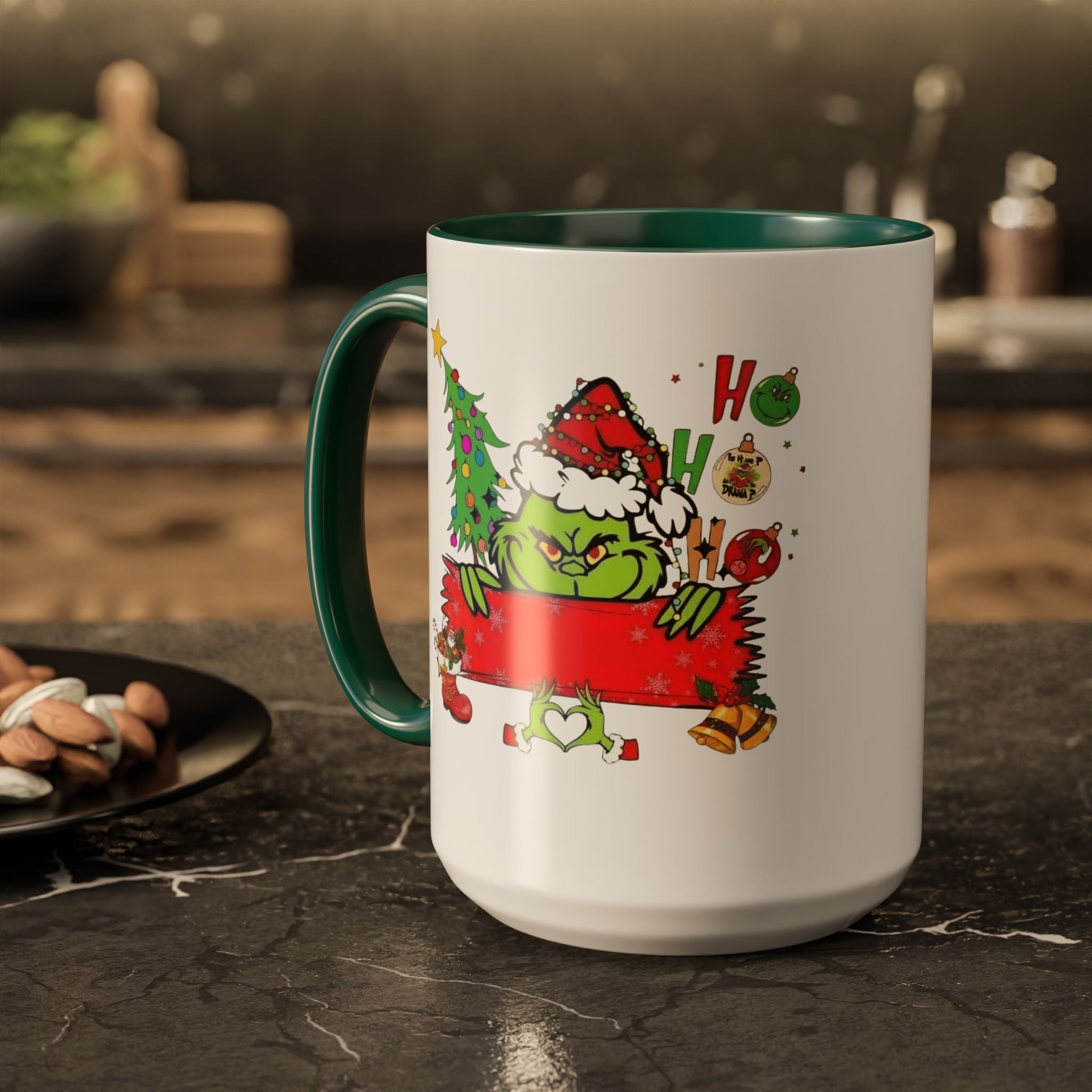 Christmas Grinch Mug (11oz & 15oz)  Funny Holiday Coffee Cup with Grinch Illustration Christmas Mugs Collection!
