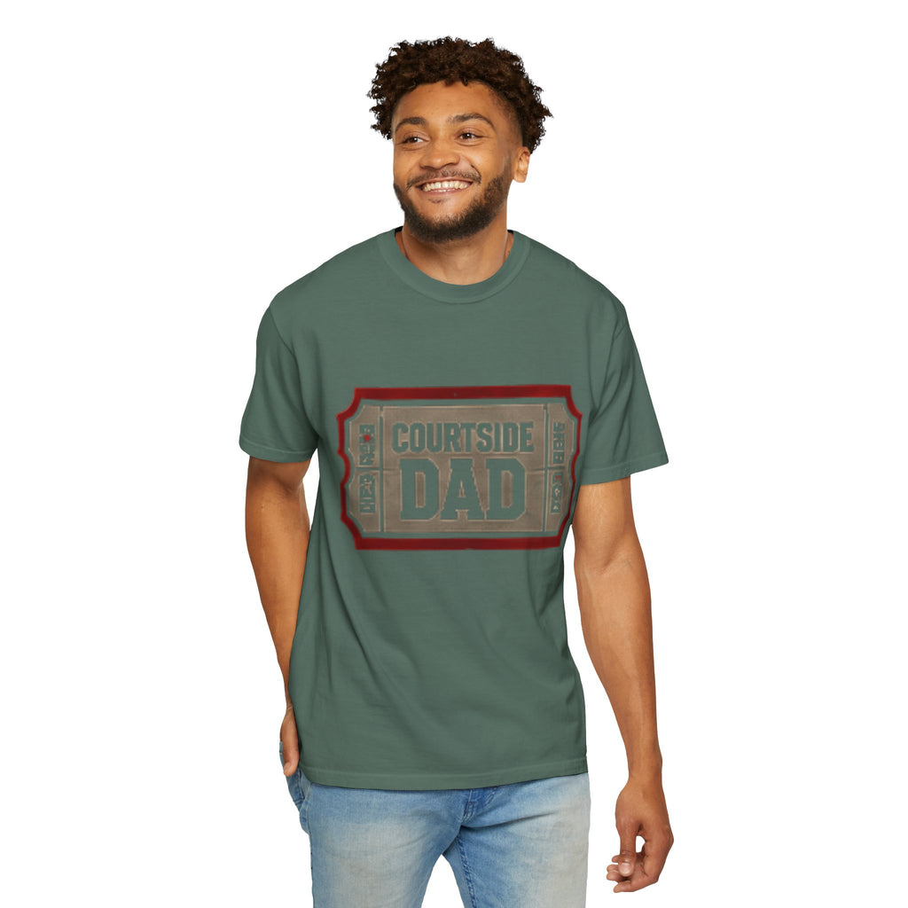 Courtside Dad T-Shirt — Vintage Ticket-Style Basketball Dad Tee