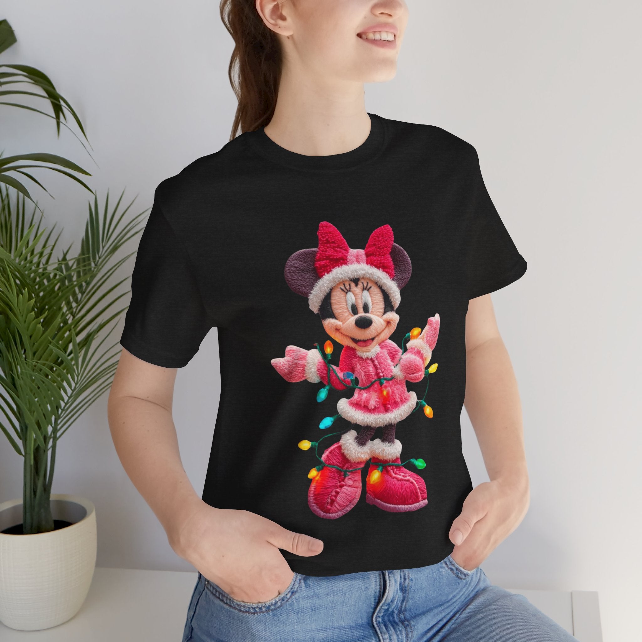Minnie Mouse Holiday Lights T-Shirt Festive Holiday Designs