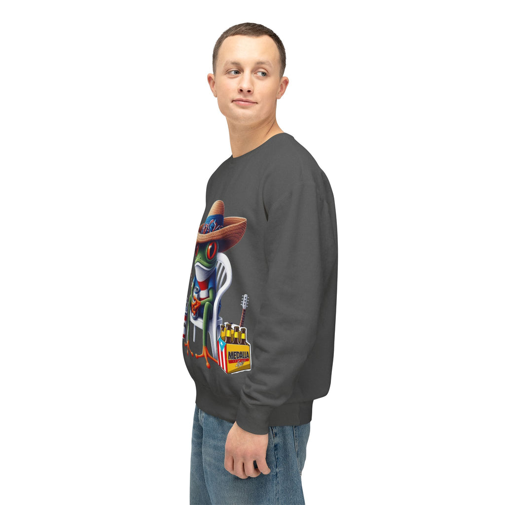 Coqui in Sombrero Crewneck Sweatshirt Puerto Rico’s Navidades