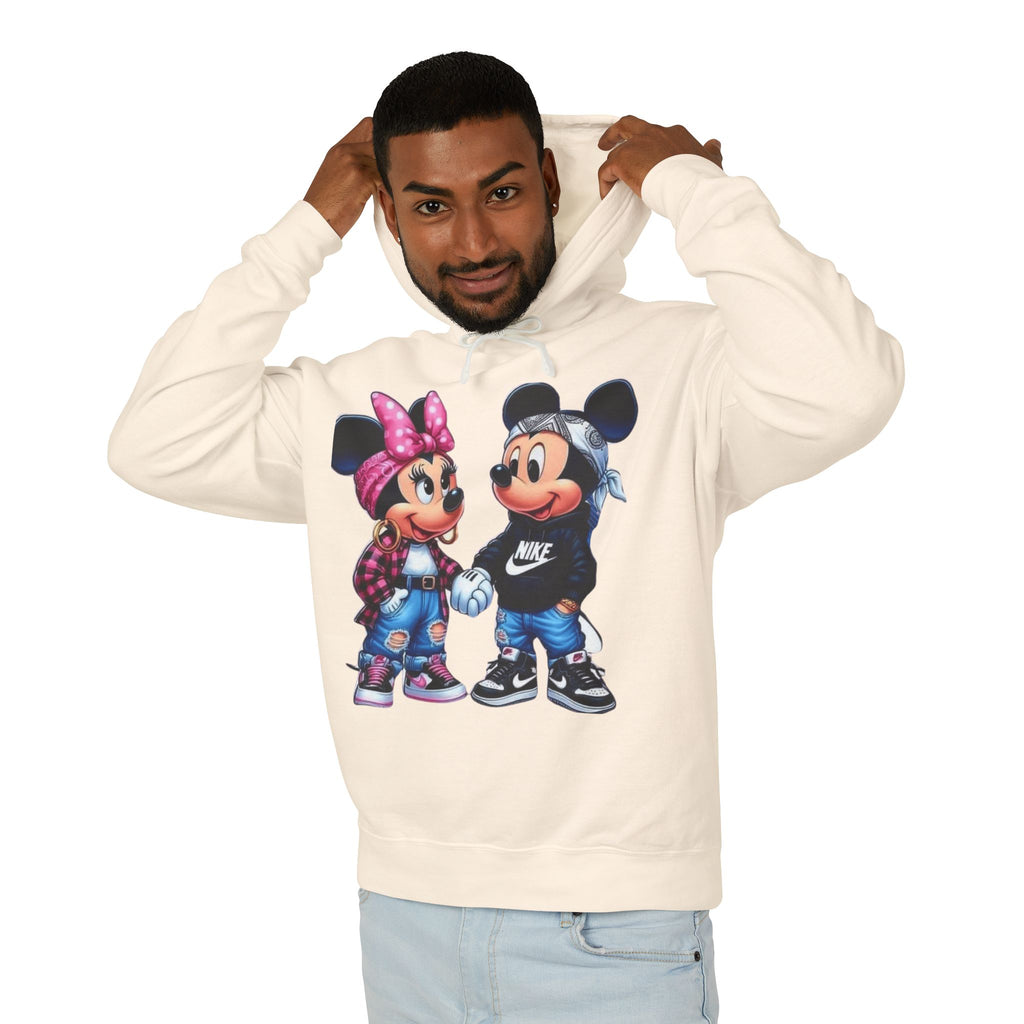 Valentine Cartoon Couple Hoodie  Cute Mickey & Minnie Style Graphic