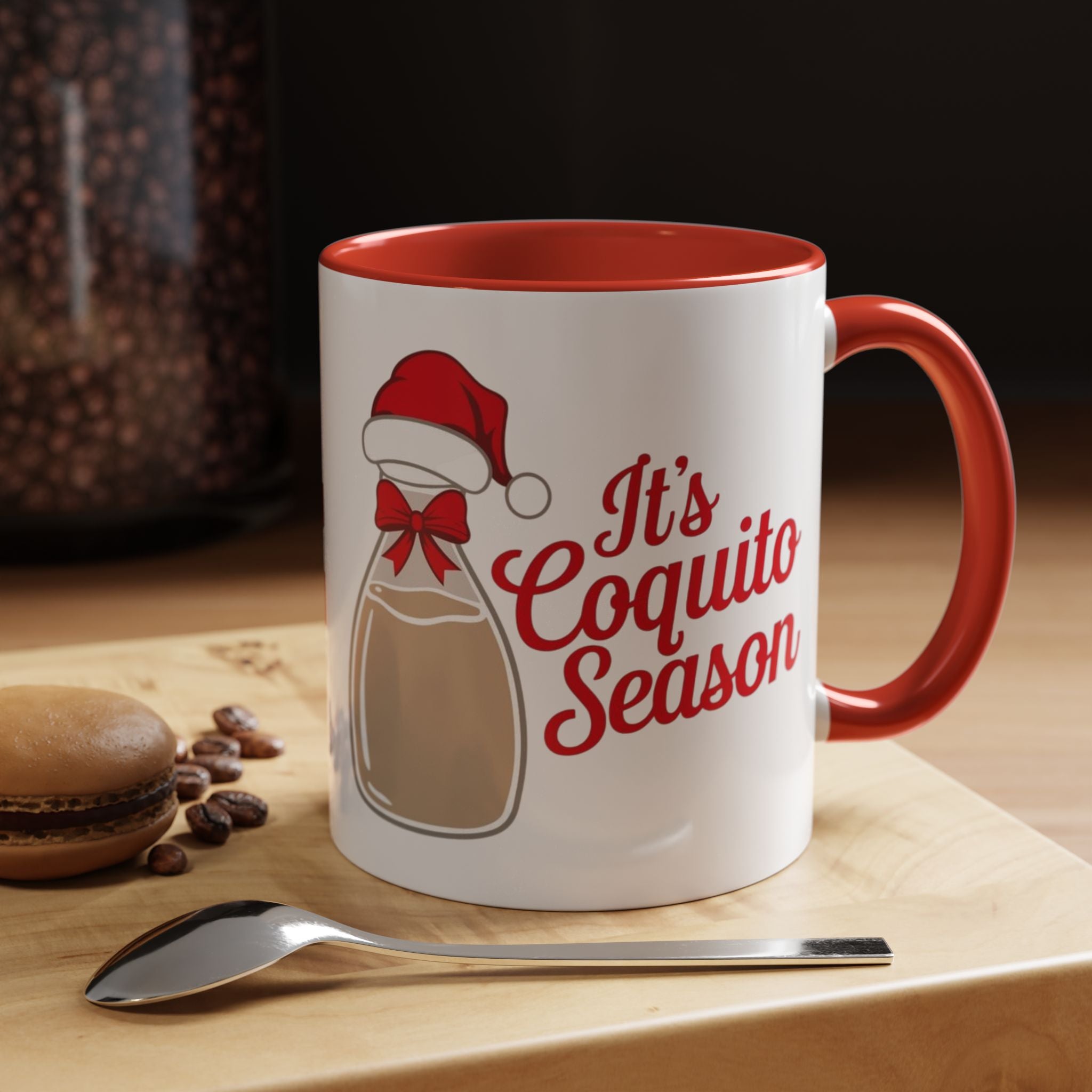 Herencia de Puerto Rico Mug Coquito Season Accent Mug Festive Holiday Coffee Cup