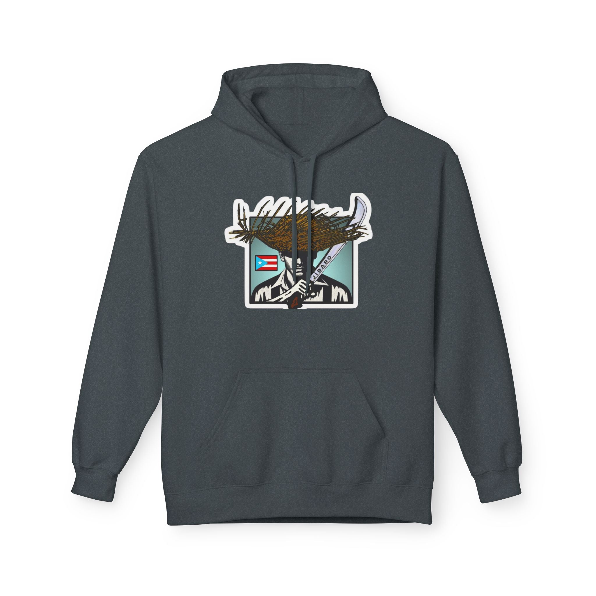 Gíbaro Hoodie  Puerto Rican Pride Pullover with Flag Machete Design