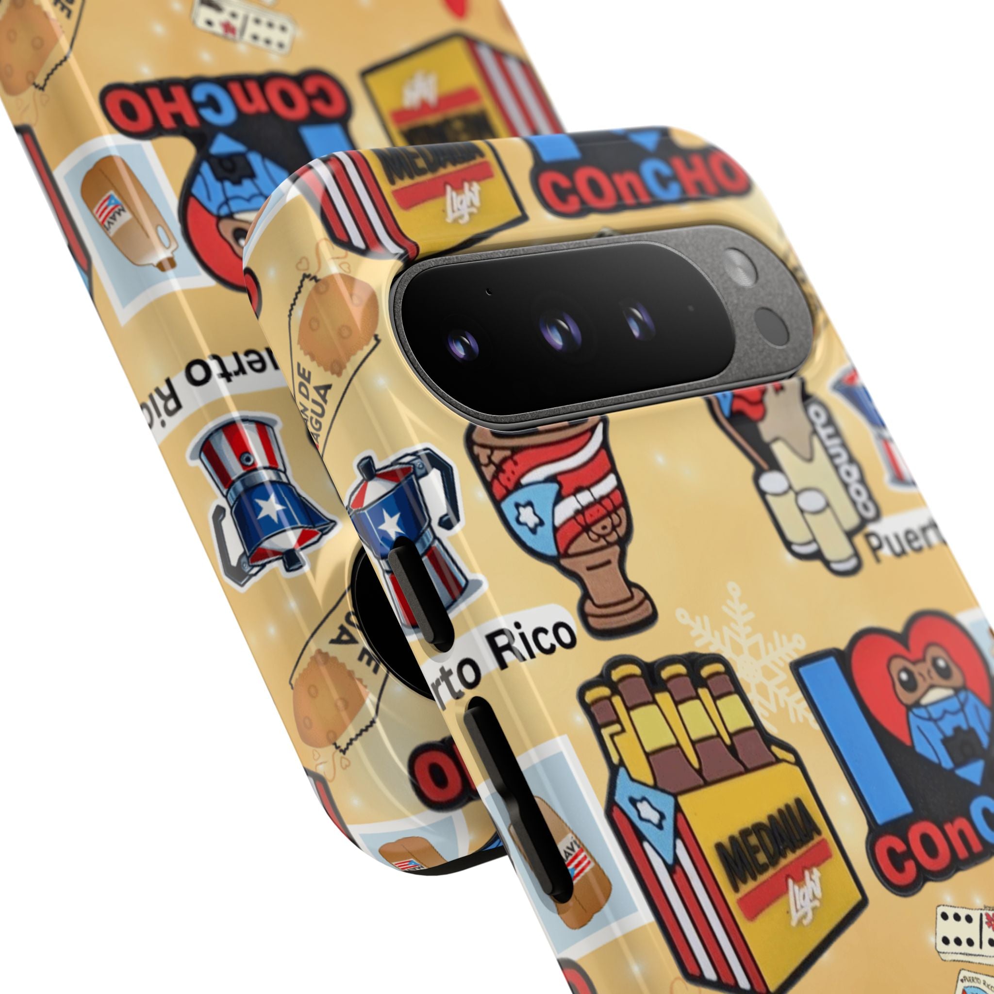 Puerto Rico Sticker Collage Tough Case  ‘I  Concho’ Pattern Phone Case