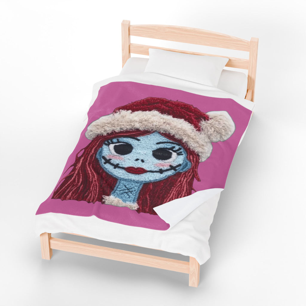 Magical Christmas Cartoon Blanket Christmas Sally Velveteen Plush Blanket – Holiday Horror Cozy Throw