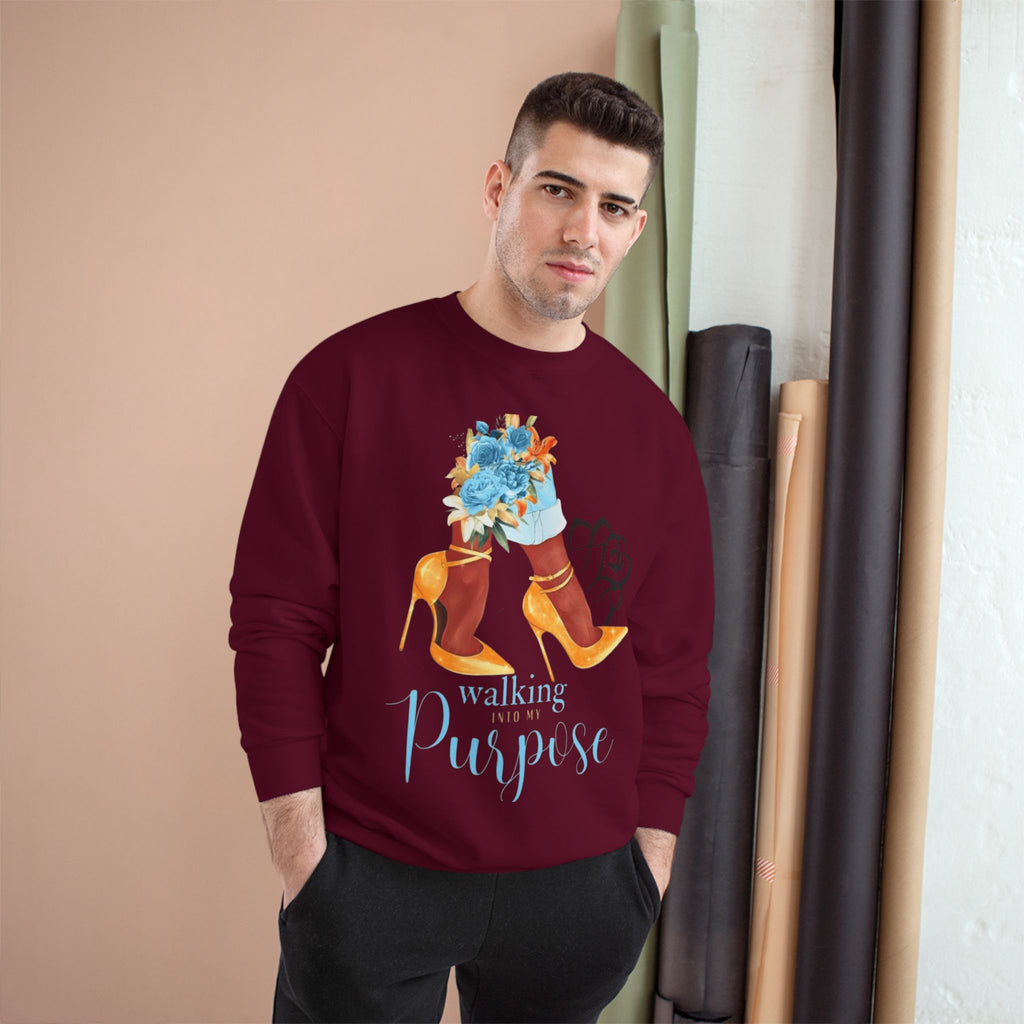 Walking with Purpose Sweatshirt  Floral Heels Inspirational Crewneck