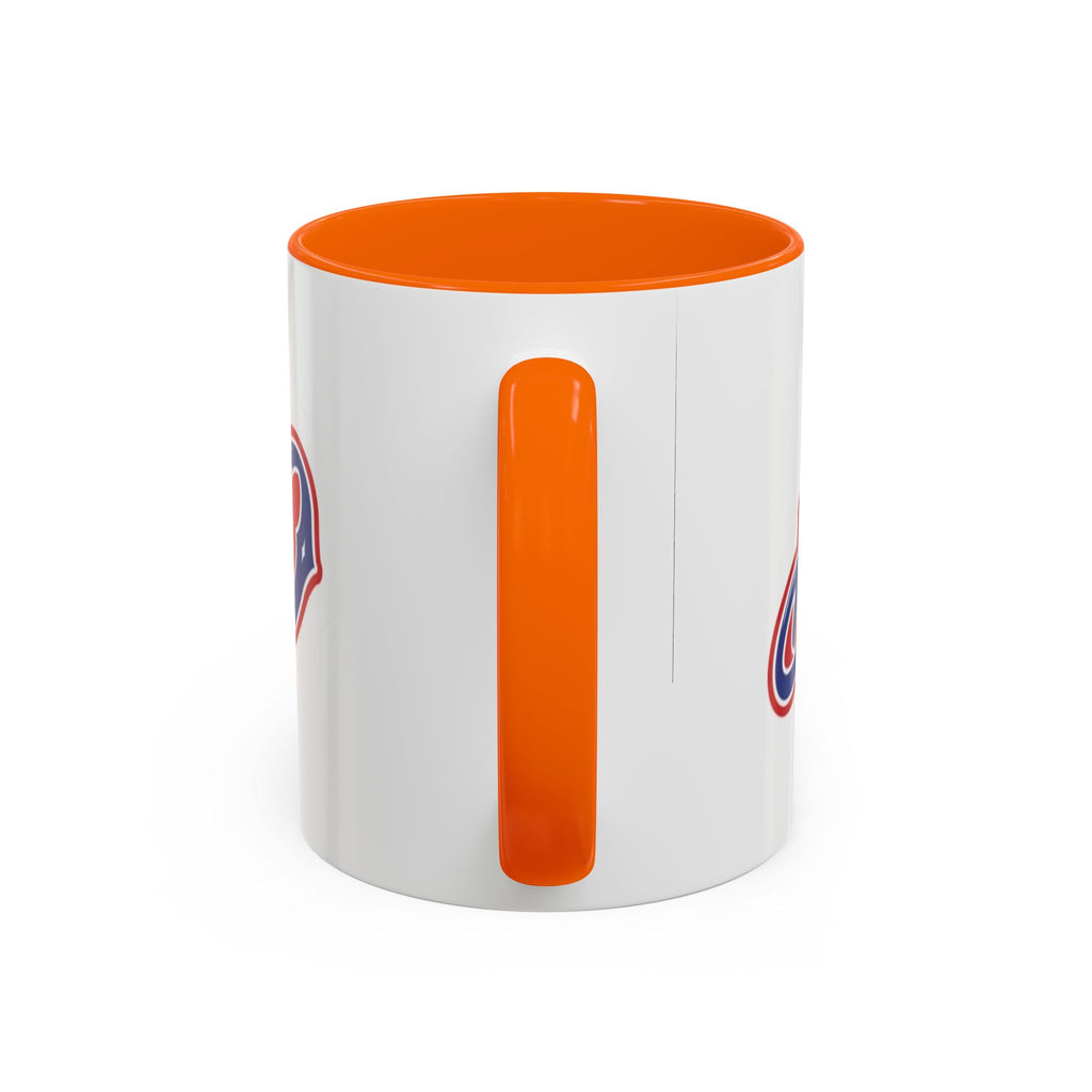 Puerto Rico Script Accent Coffee Mug — Retro Red & Blue 'Boricua' Design (11/15oz)