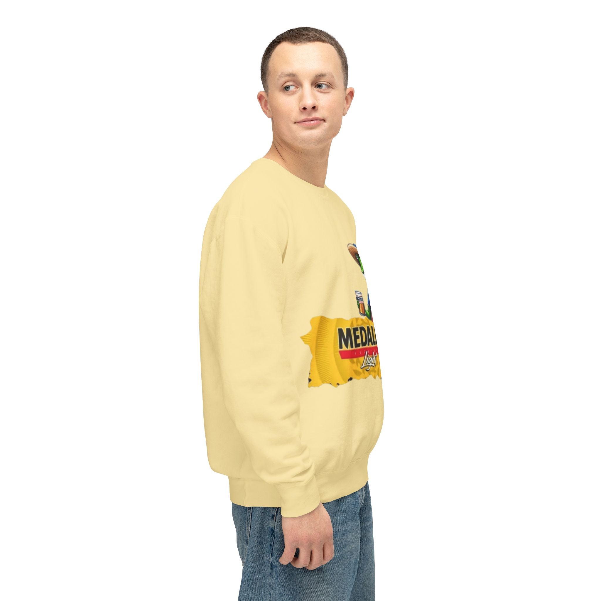 Medalla Light Puerto Rico Sweatshirt Coqui Boricua flag  Beer Pack Graphic Puerto Rico Navidades