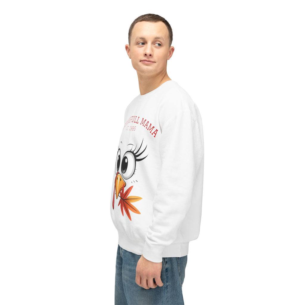 Thanksgiving Mama Sweatshirt  Cute Turkey Face "Thanksgfull Mama" Fall Pullover Fall T-Shirts and Sweatshirts Collection