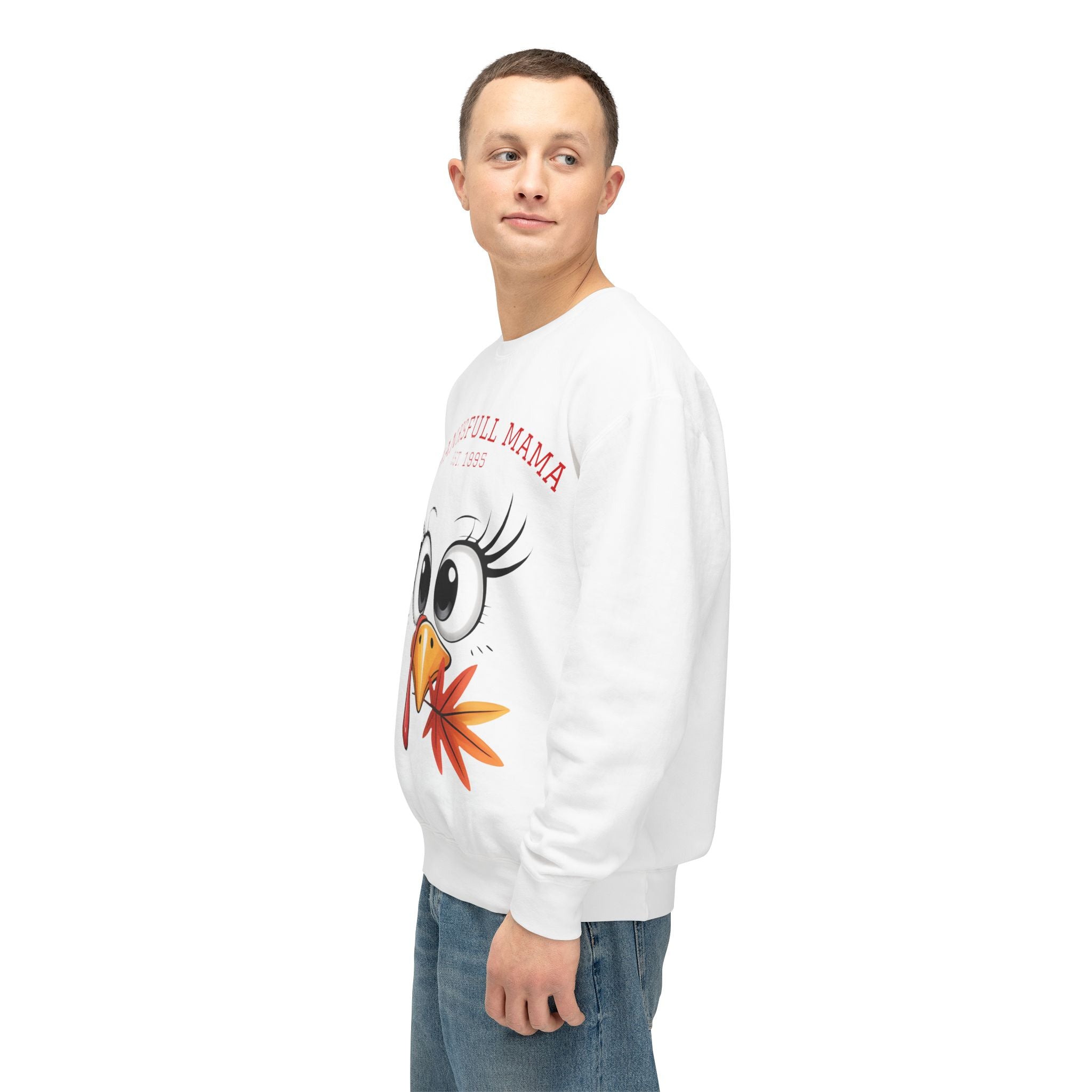 Thanksgiving Mama Sweatshirt  Cute Turkey Face "Thanksgfull Mama" Fall Pullover Fall T-Shirts and Sweatshirts Collection