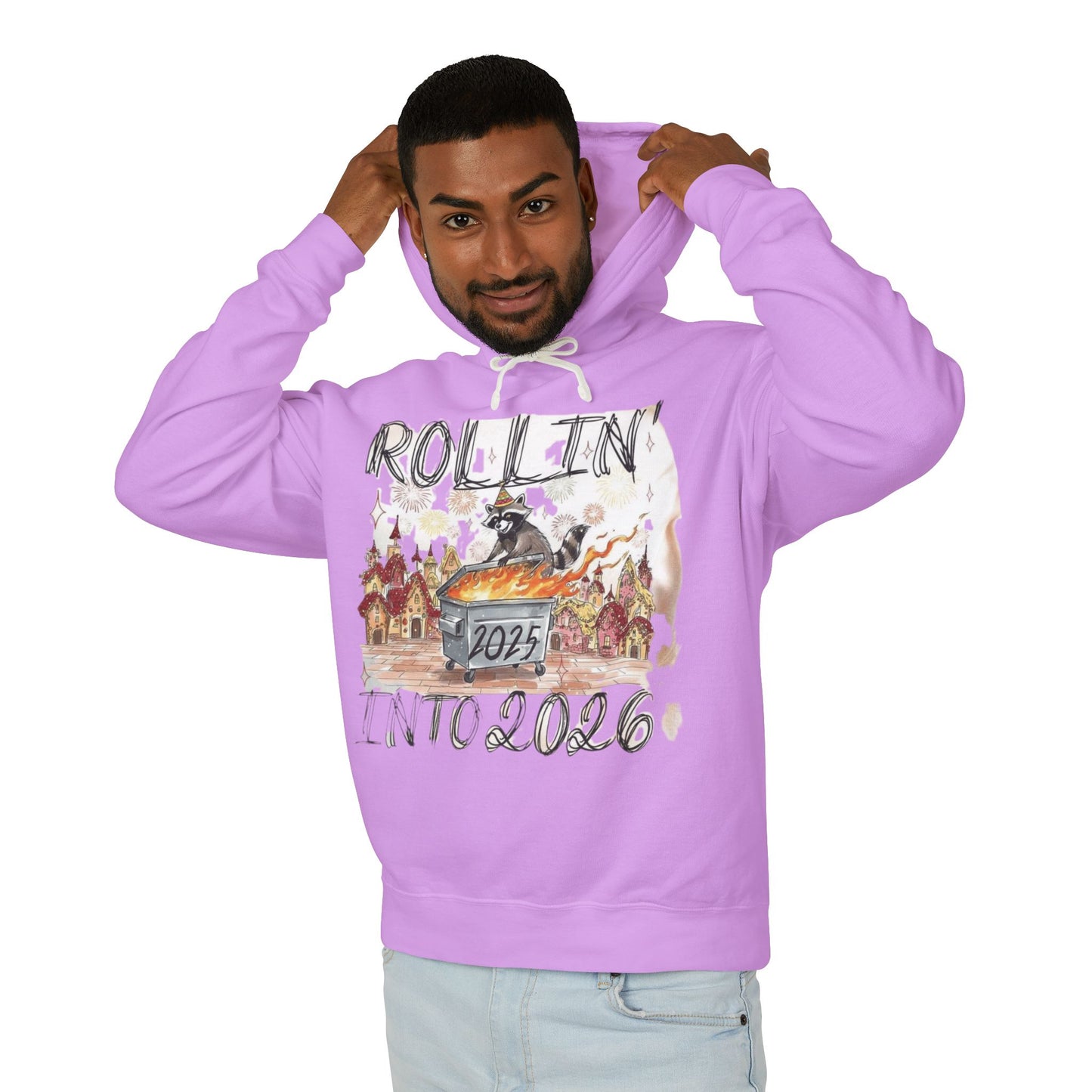 Rollin' Into 2026 Retro Winter Hooded Sweatshirt