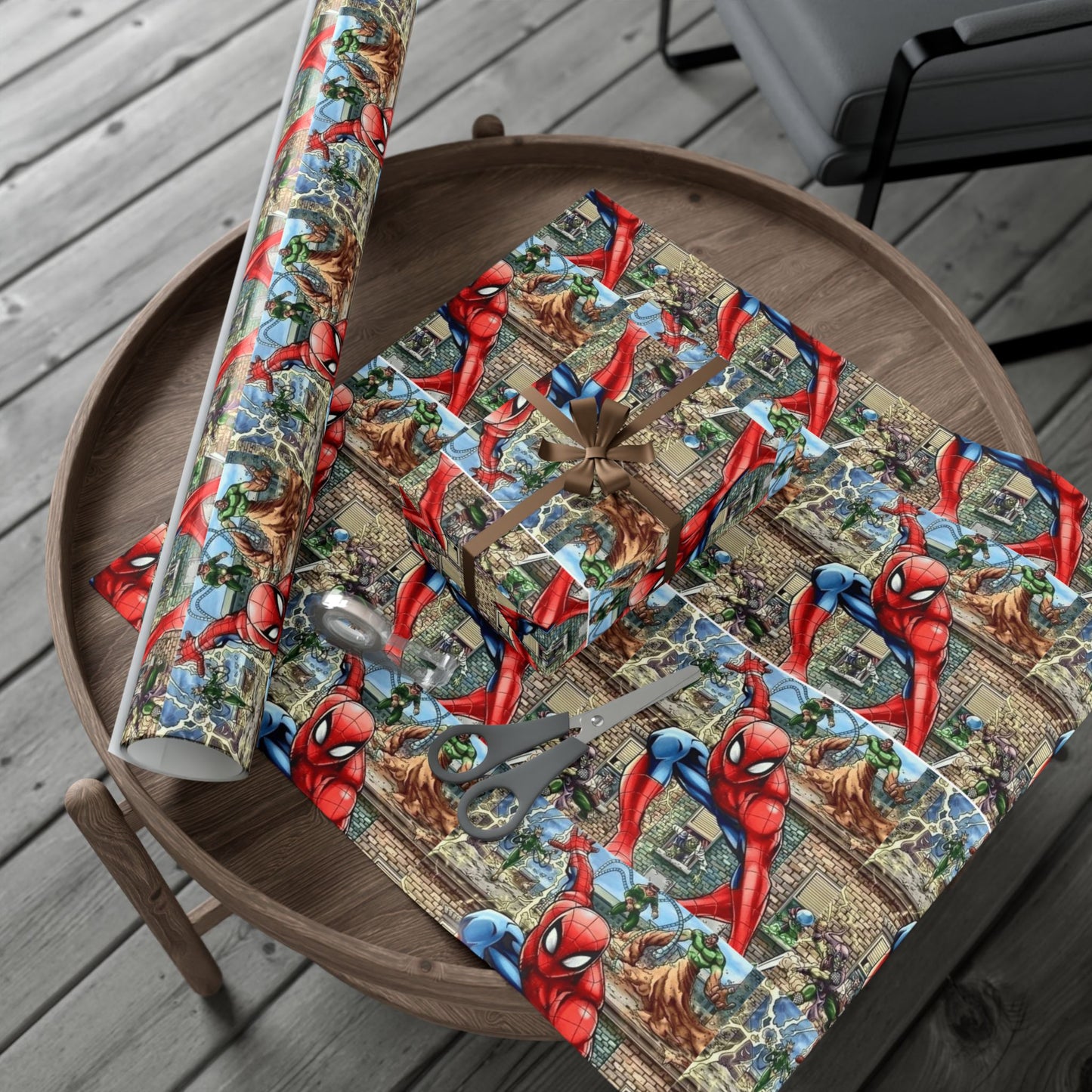 Superhero Pattern Gift Wrap Paper Super Heroe Comic Panel Design