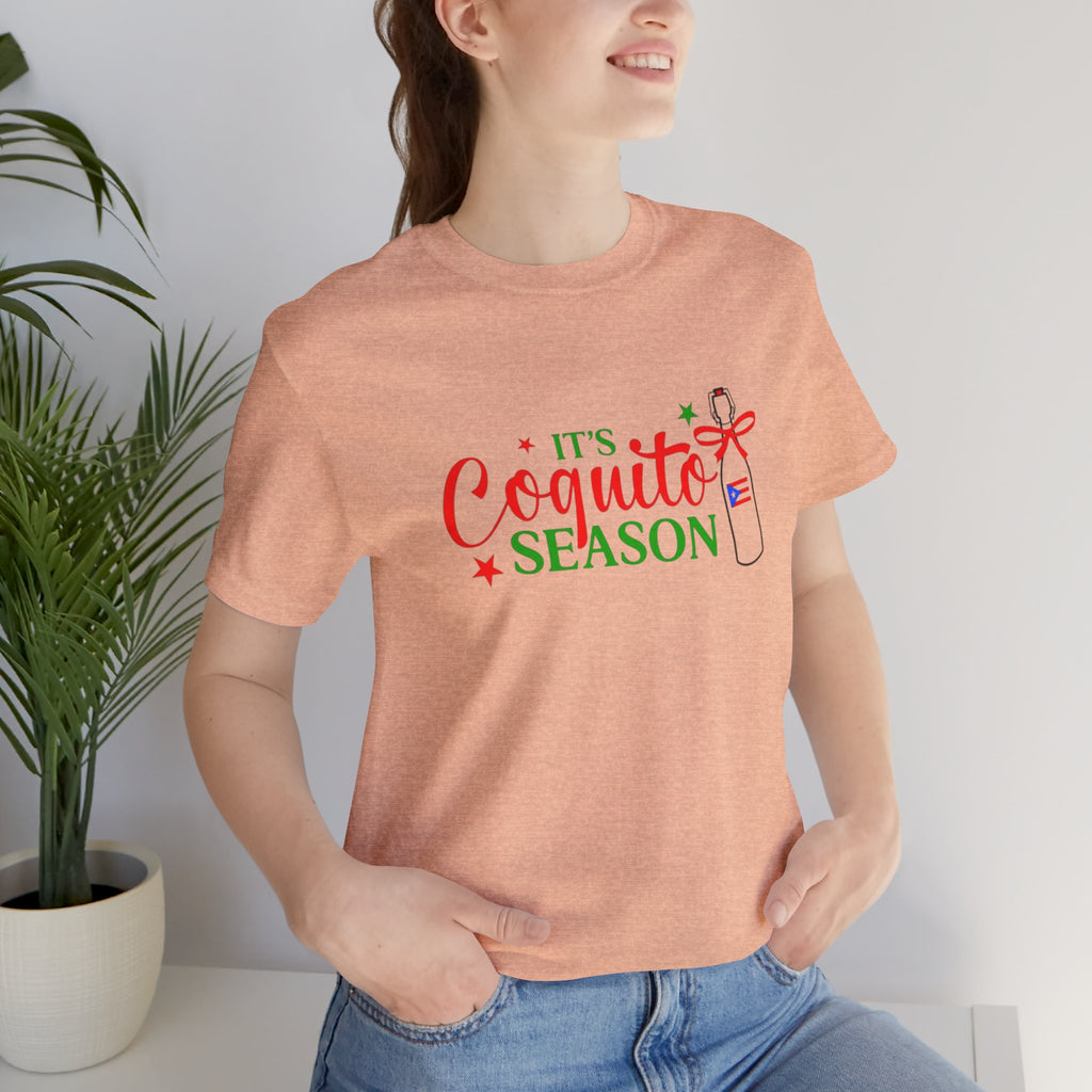 It's Coquito Season T-Shirt - Christmas Puerto Rican Holiday Cocktail Tee