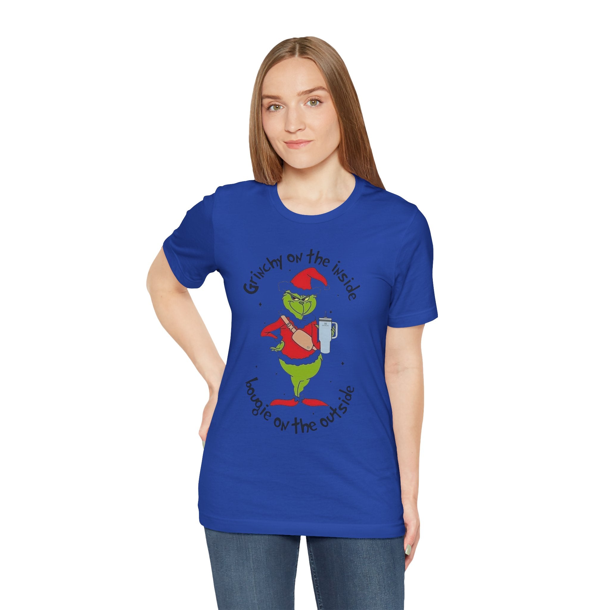 Grinch-Inspired Holiday Tee: 'Grinchy on the Inside, Boogie on the Outside'