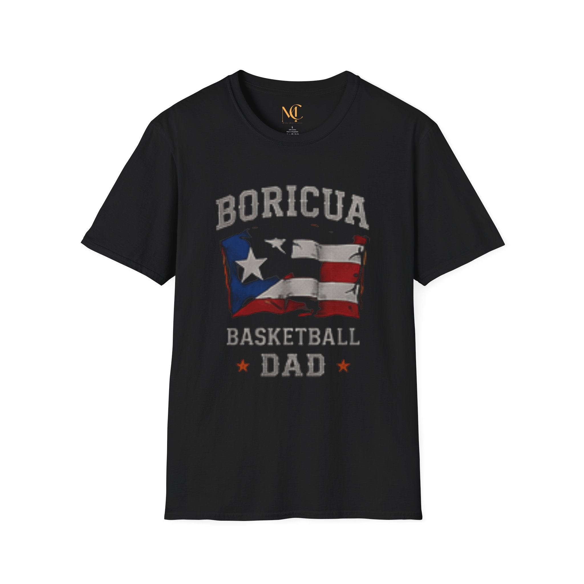 Boricua Basketball Dad T-Shirt — Puerto Rican Flag Pride Tee