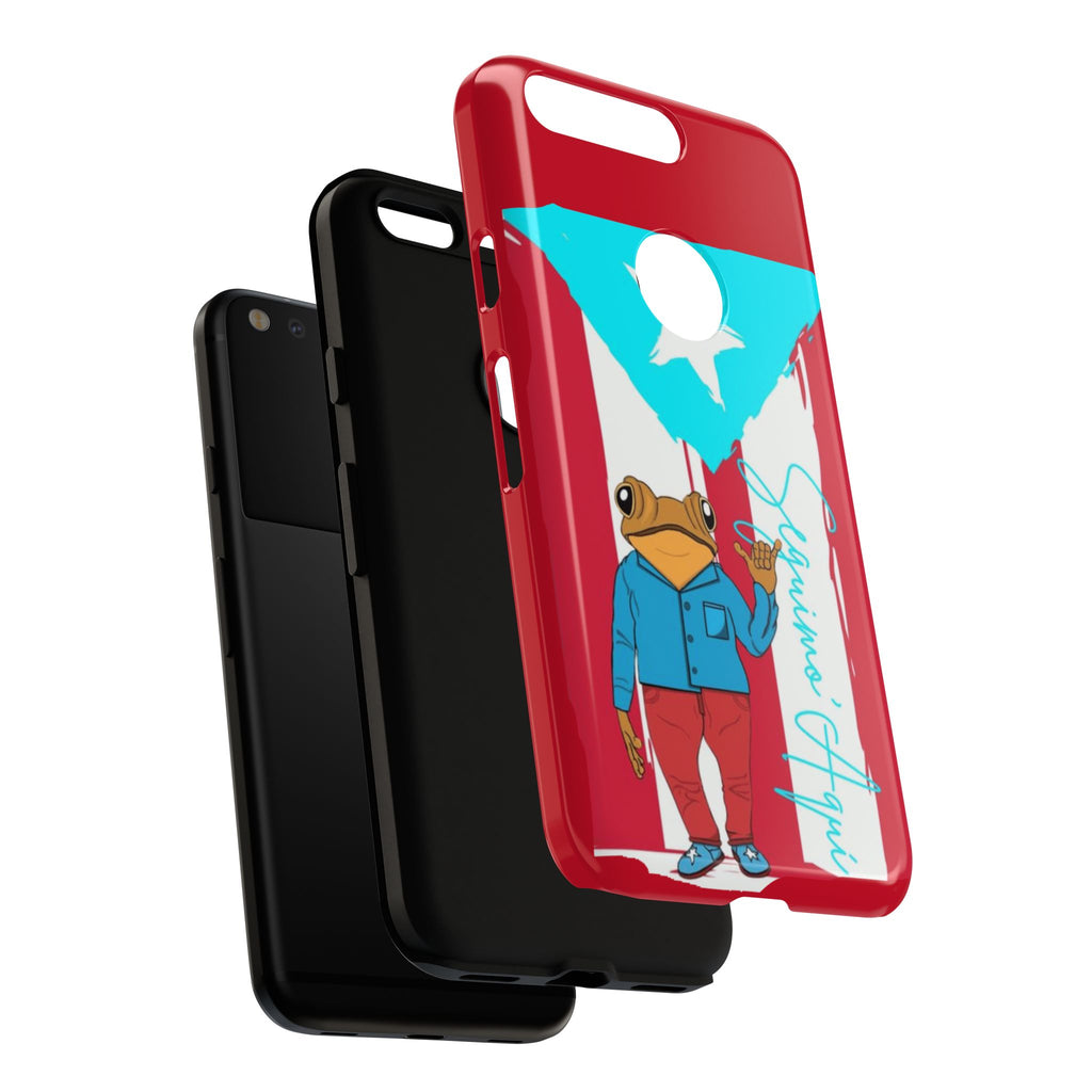 Puerto Rican Flag Frog Design ("Señorita Hops")Phone Case Isla del Encanto Phone Case – Puerto Rican Style