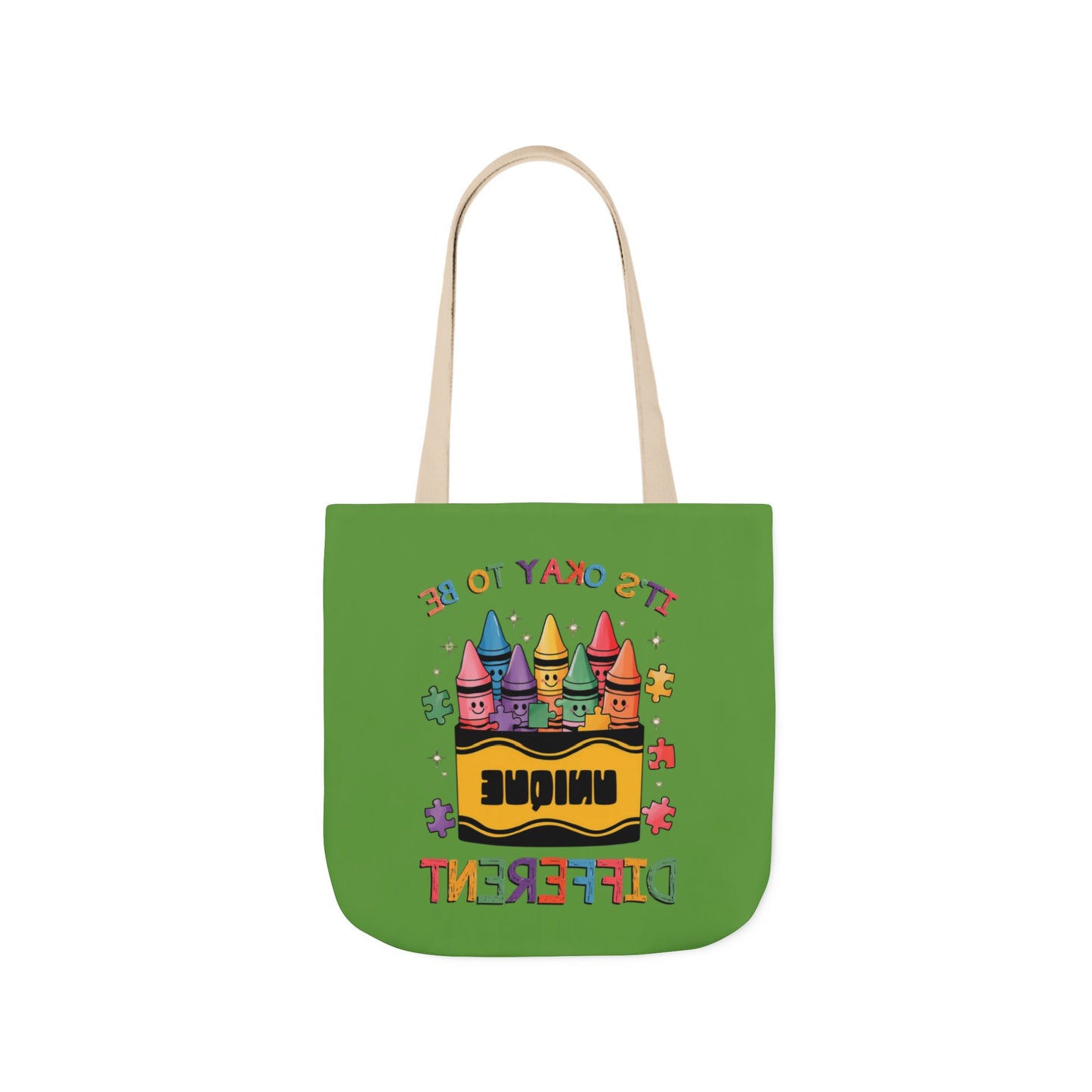Autism Awareness & Pride Collection Unique Canvas Tote Bag with Colorful Castle Design