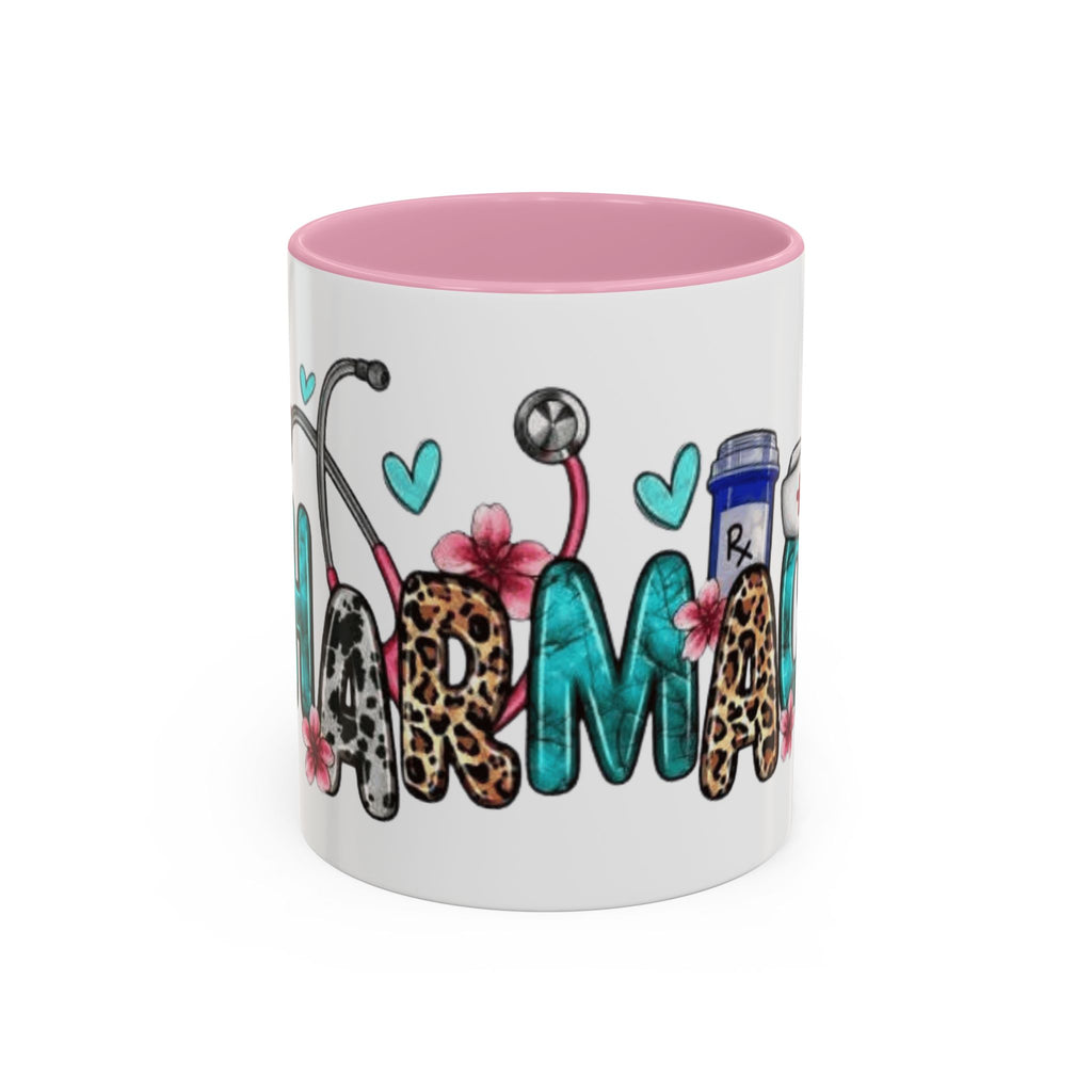Pharmacy Nurse Coffee Mug — Cute Leopard & Teal Medical Design (11oz/15oz)Christmas mug for all healthcare heroes