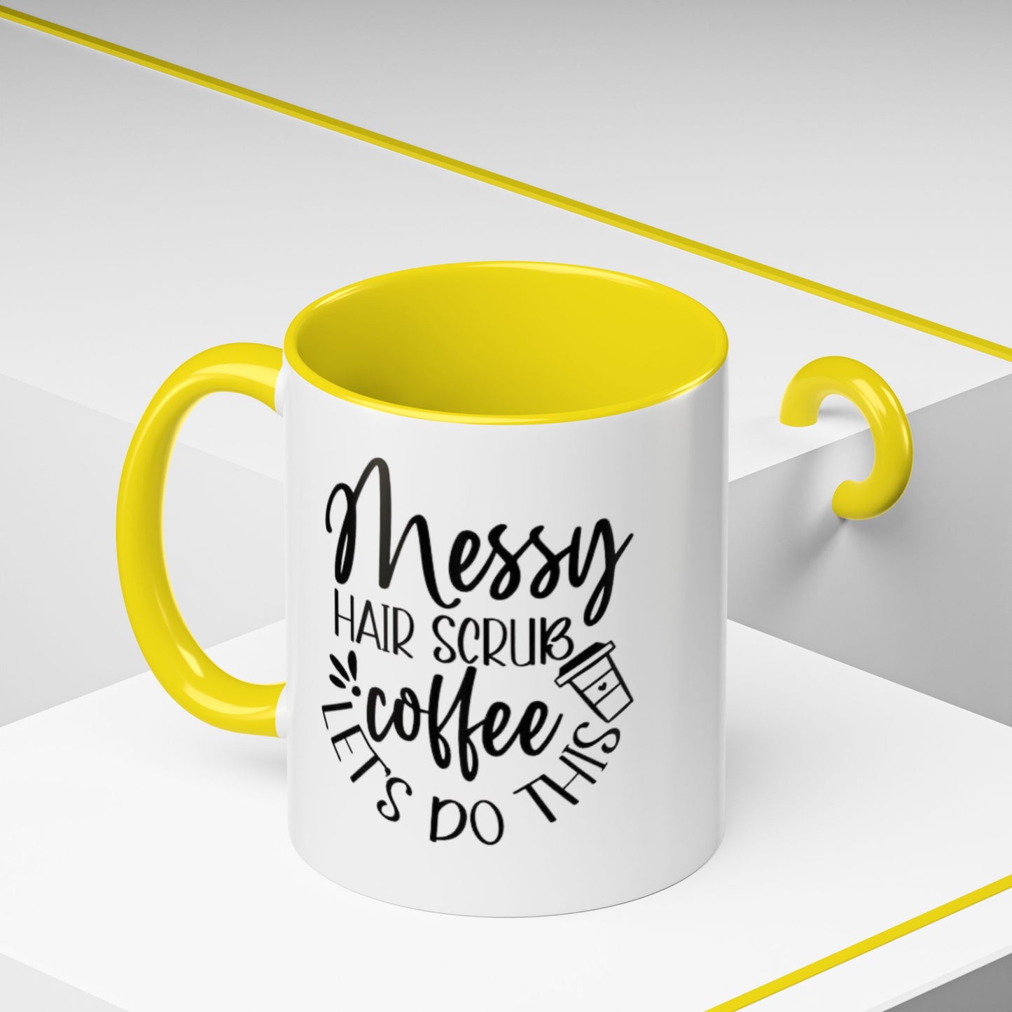 Messy Hair Coffee Mug  Fun & Quirky Gift for Coffee Lovers Motivational Coffee Cup  Positive Morning Gift