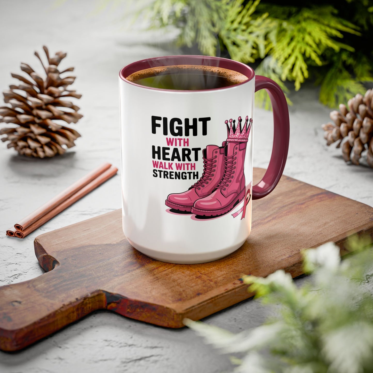 You Beat It! Cancer Survivor Mug | Motivational Gift for Her or Him | Warrior Mug