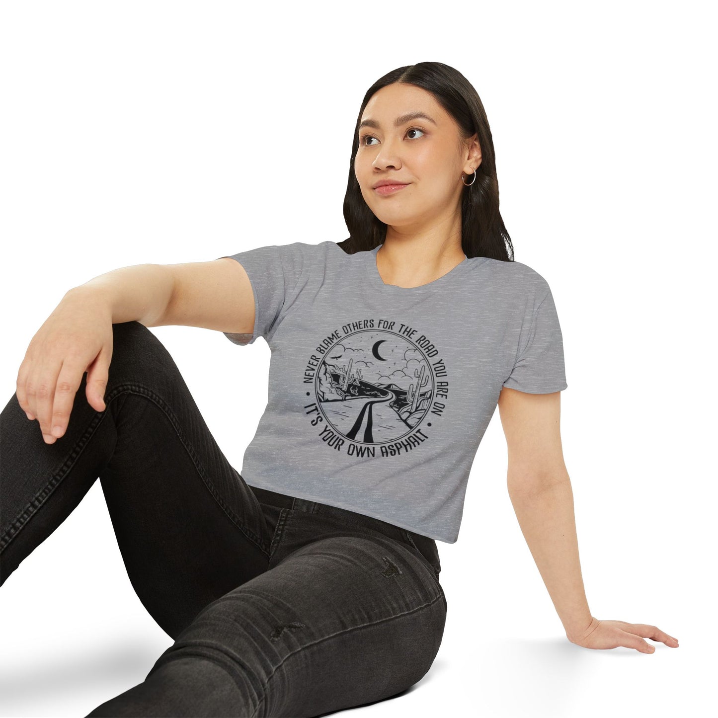 Desert Dream Crop Top - Women's Festival Tee, Boho Style Shirt, Inspirational Graphic Top, Summer Outfit, Road Trip Apparel