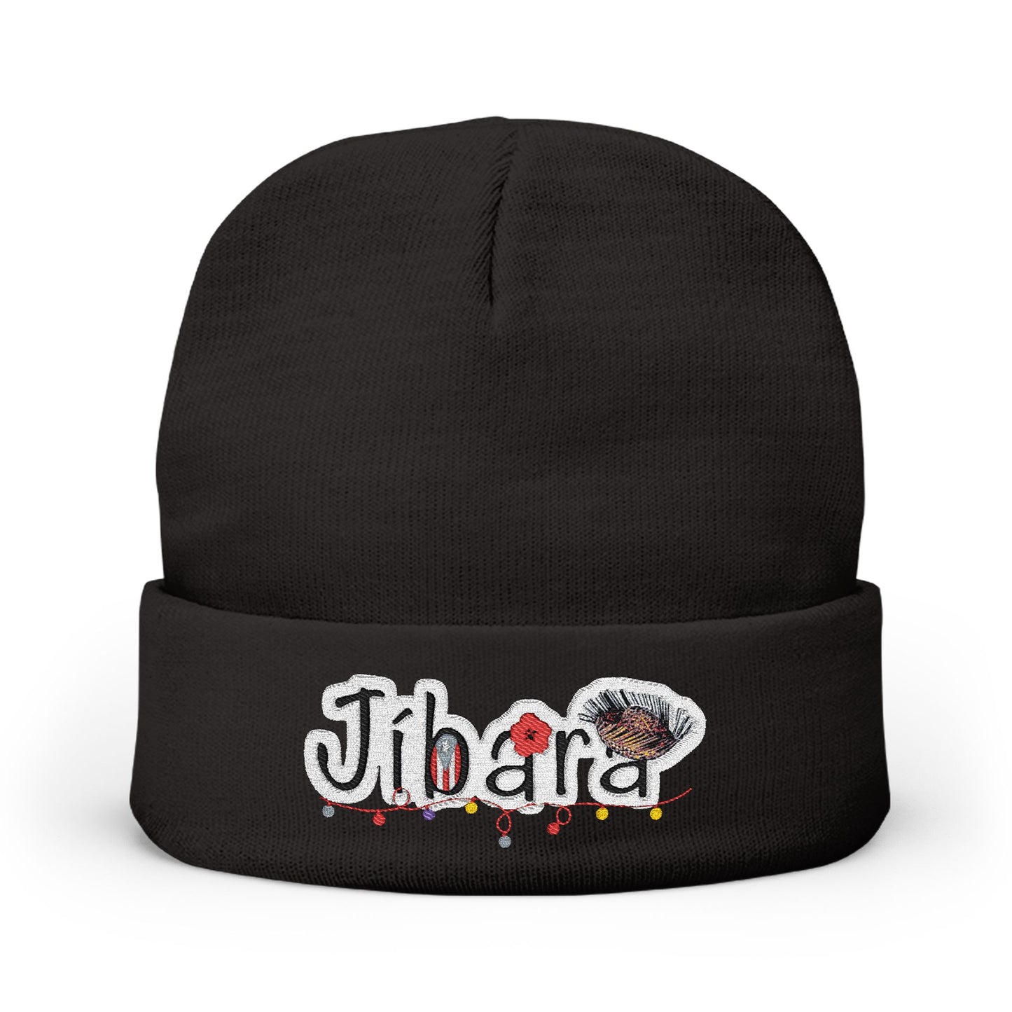Embroidered 'Jibara' Knit Beanie Cozy Puerto Rican Pride Hat Boricua Winter Beanie – Puerto Rico Pride Knit Hat