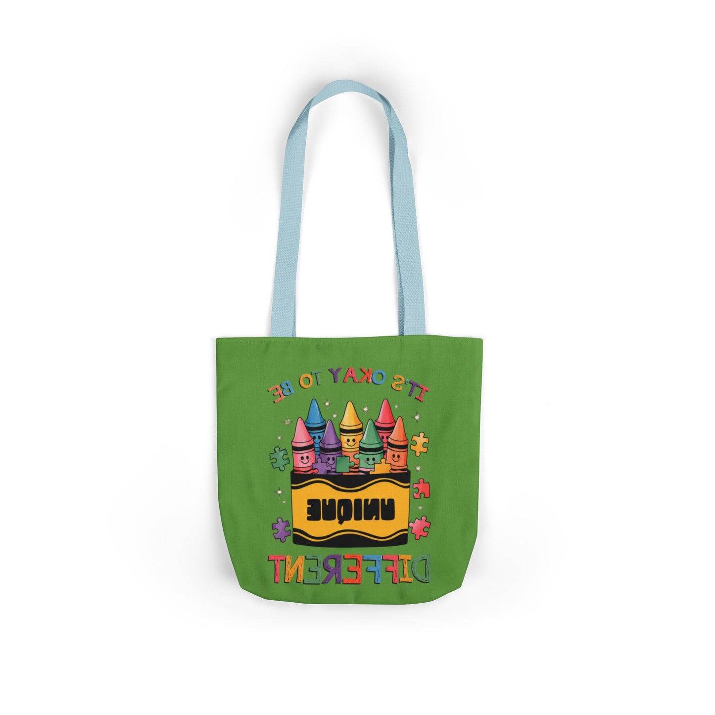 Autism Awareness & Pride Collection Unique Canvas Tote Bag with Colorful Castle Design