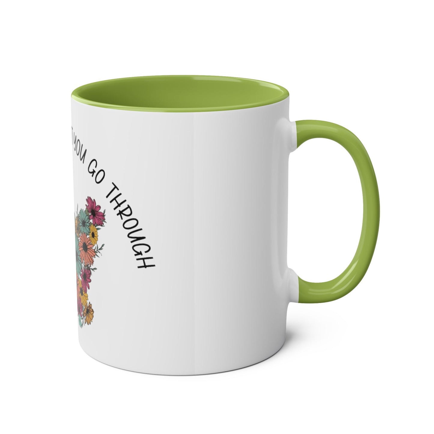 Start your day with meaning. Inspirational Two-Tone Mug for Growth Mindset, Butterfly Design, Coffee or Tea Lover Gift, Motivational Quote, Perfect for Self-Care