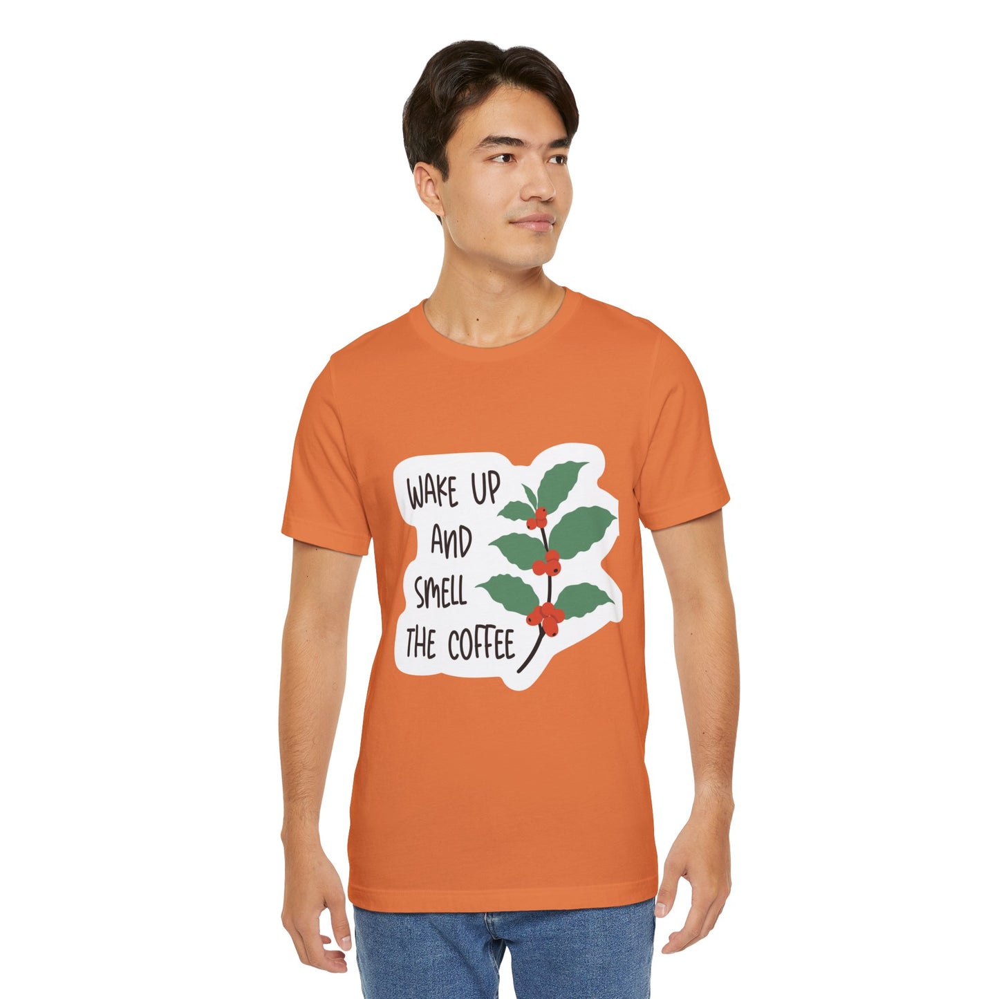 Wake Up and Smell the Coffee Tee  Coffee Plant Graphic T-Shirt