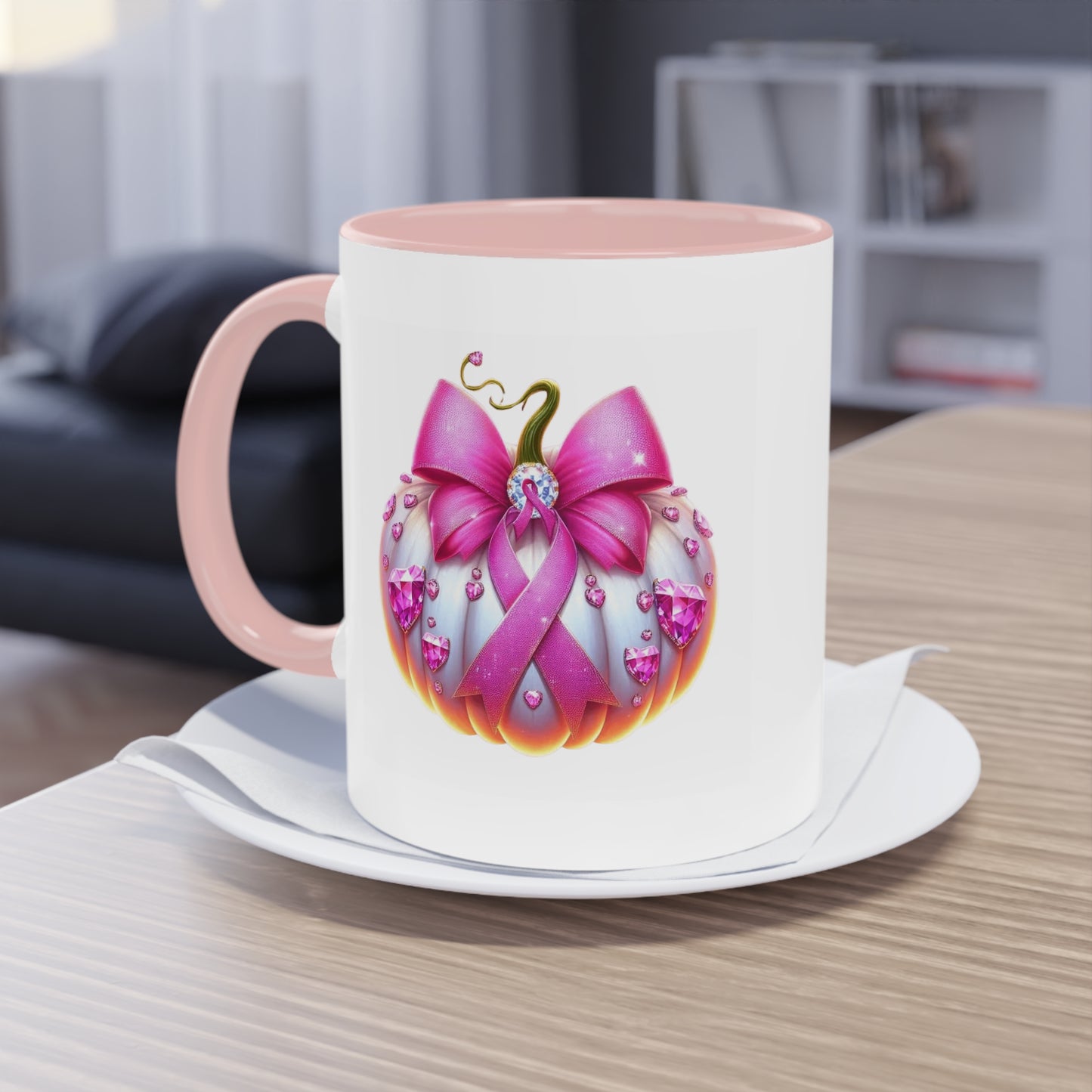 Vibrant Two-Tone Coffee Mug with Floral Design - Perfect Gift for Nature Lovers