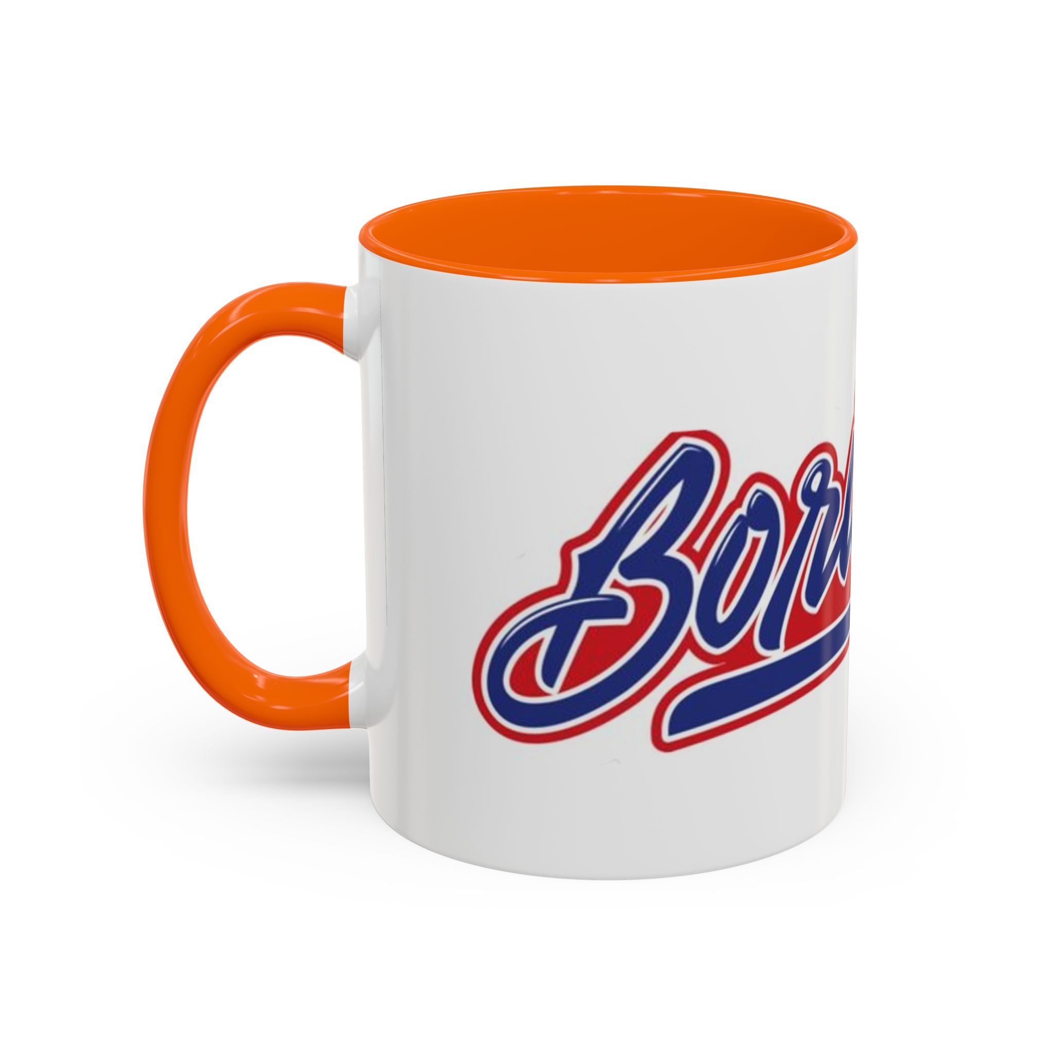 Puerto Rico Script Accent Coffee Mug — Retro Red & Blue 'Boricua' Design (11/15oz)