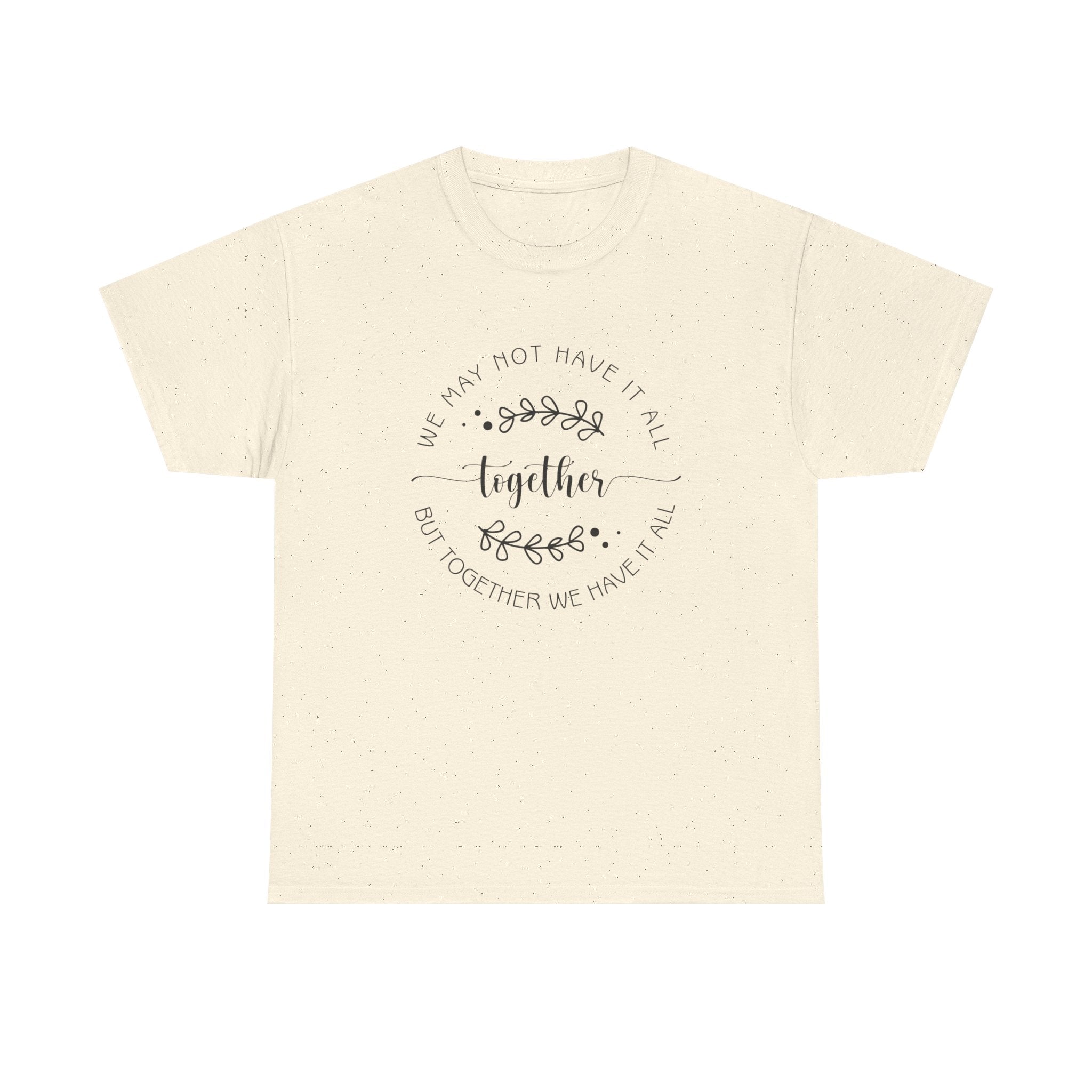 Together Floral Circle Tee  "Together" Inspirational Family Unity Shirt