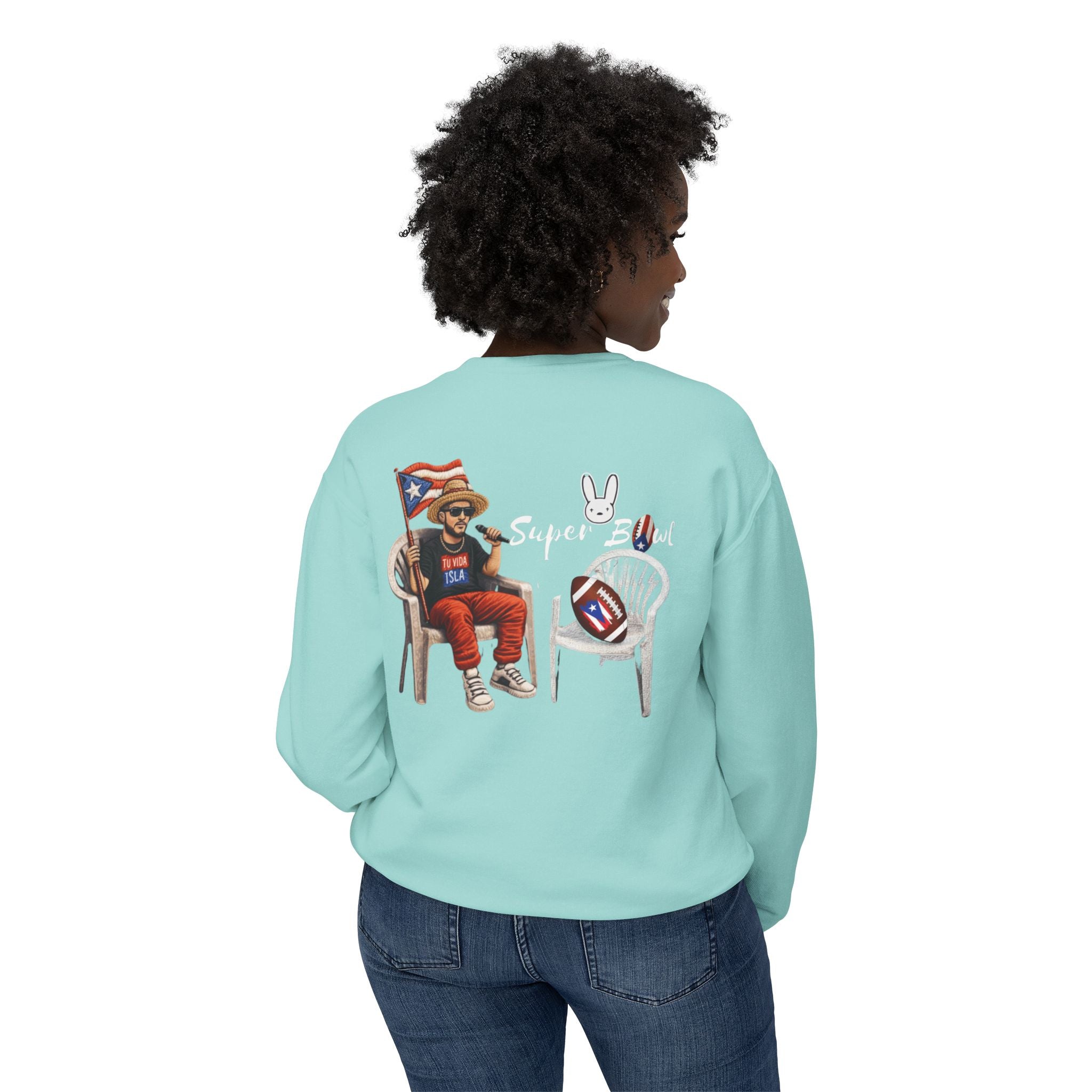 Benito Super Bowl 94 Puerto Rico Shirt Chair Vibes Crewneck Sweatshirt