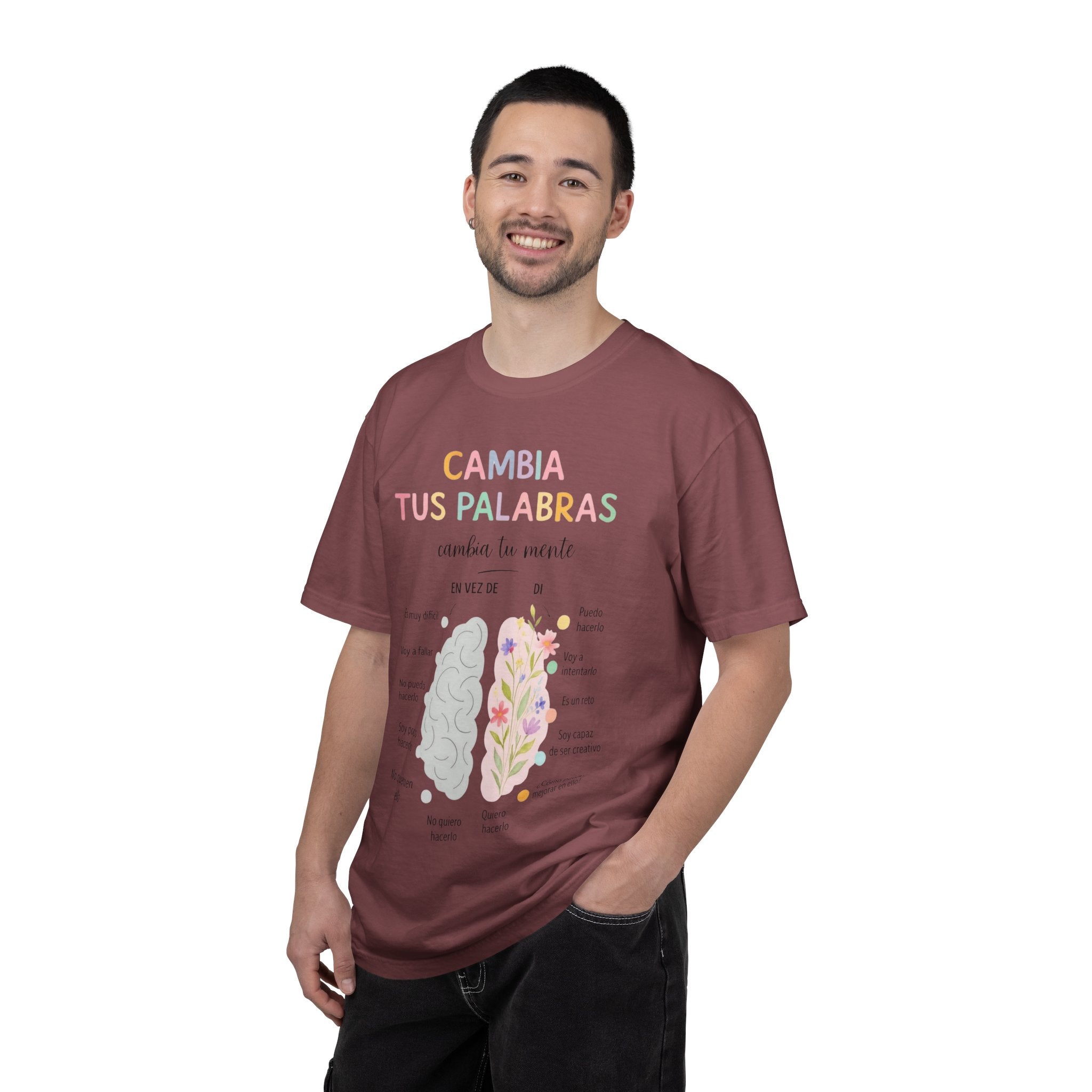 Cambia Tus Palabras Floral Positivity T-Shirt