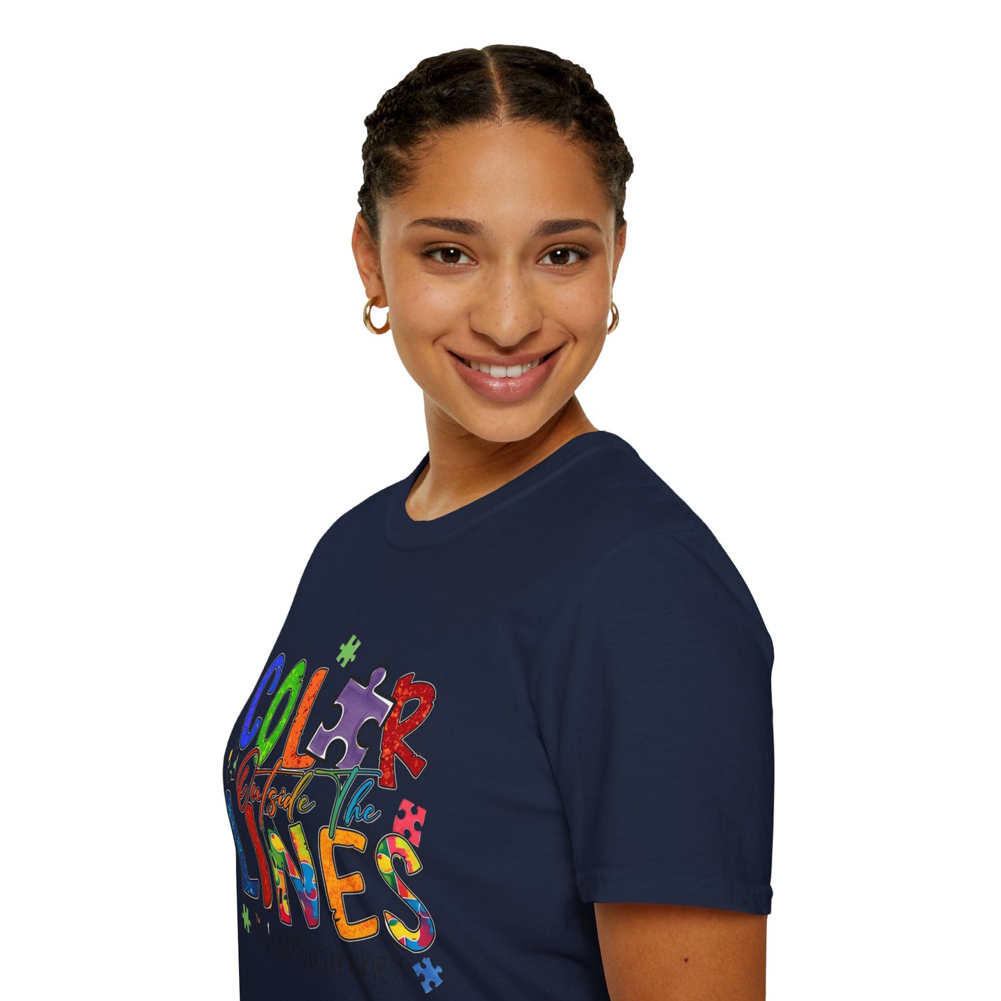 Color Outside the Lines Unisex T-Shirt for Autism Awareness