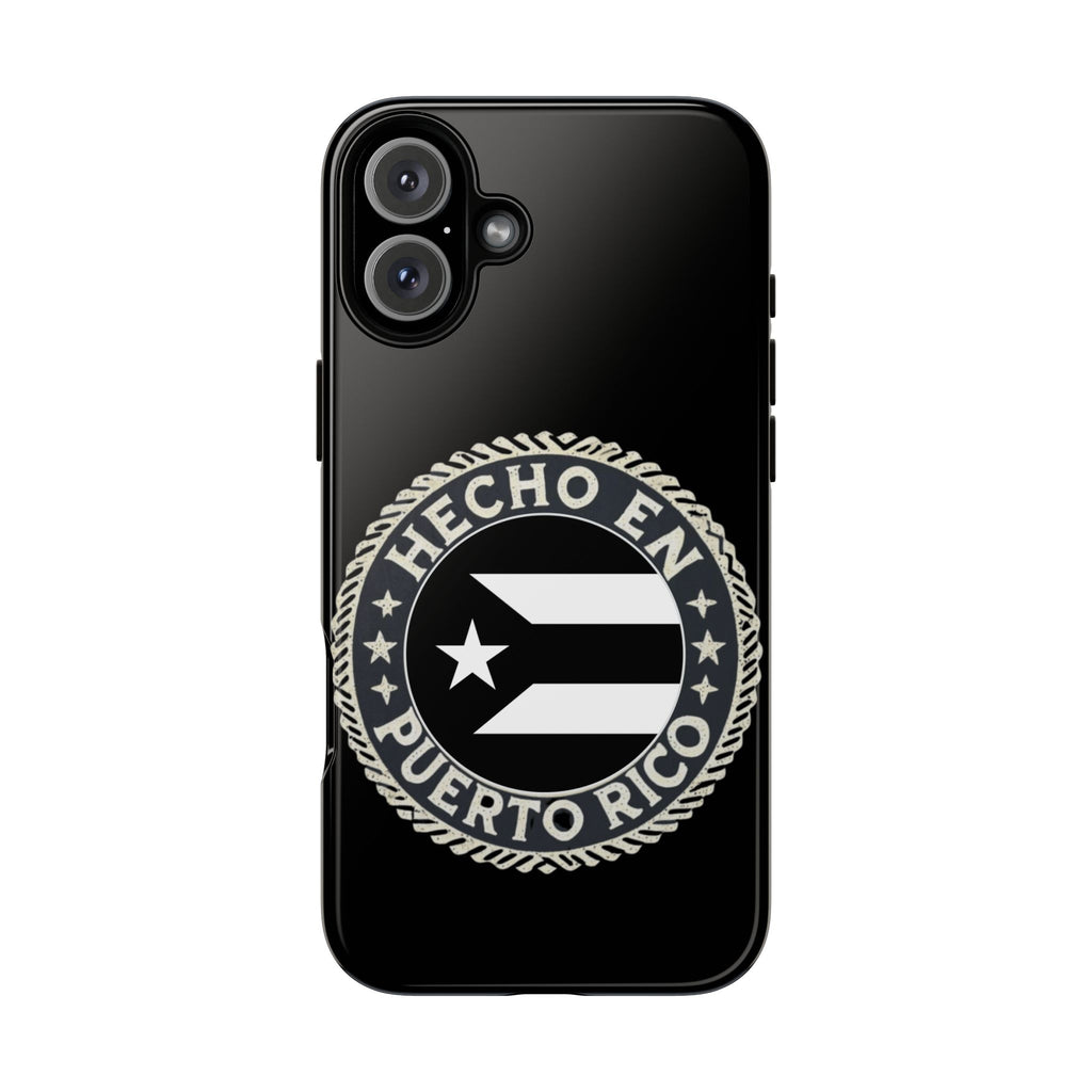 Hecho en Puerto Rico Phone Case  Puerto Rican Flag Emblem Tough Protective Cover