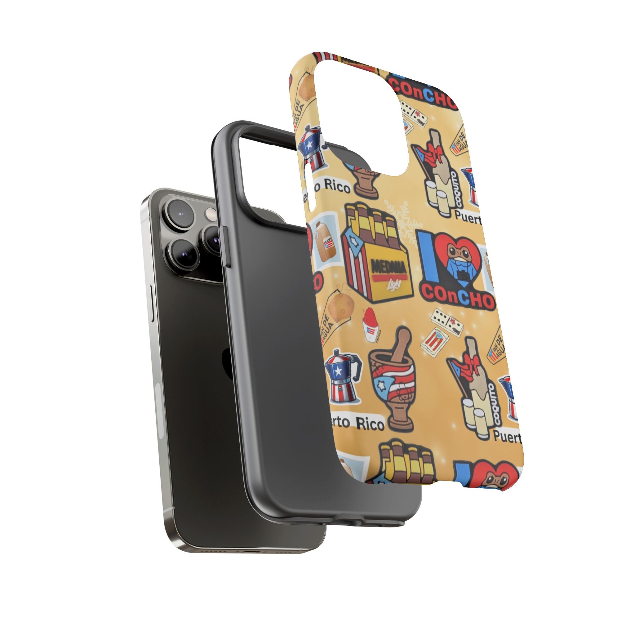Puerto Rico Sticker Collage Tough Case  ‘I  Concho’ Pattern Phone Case