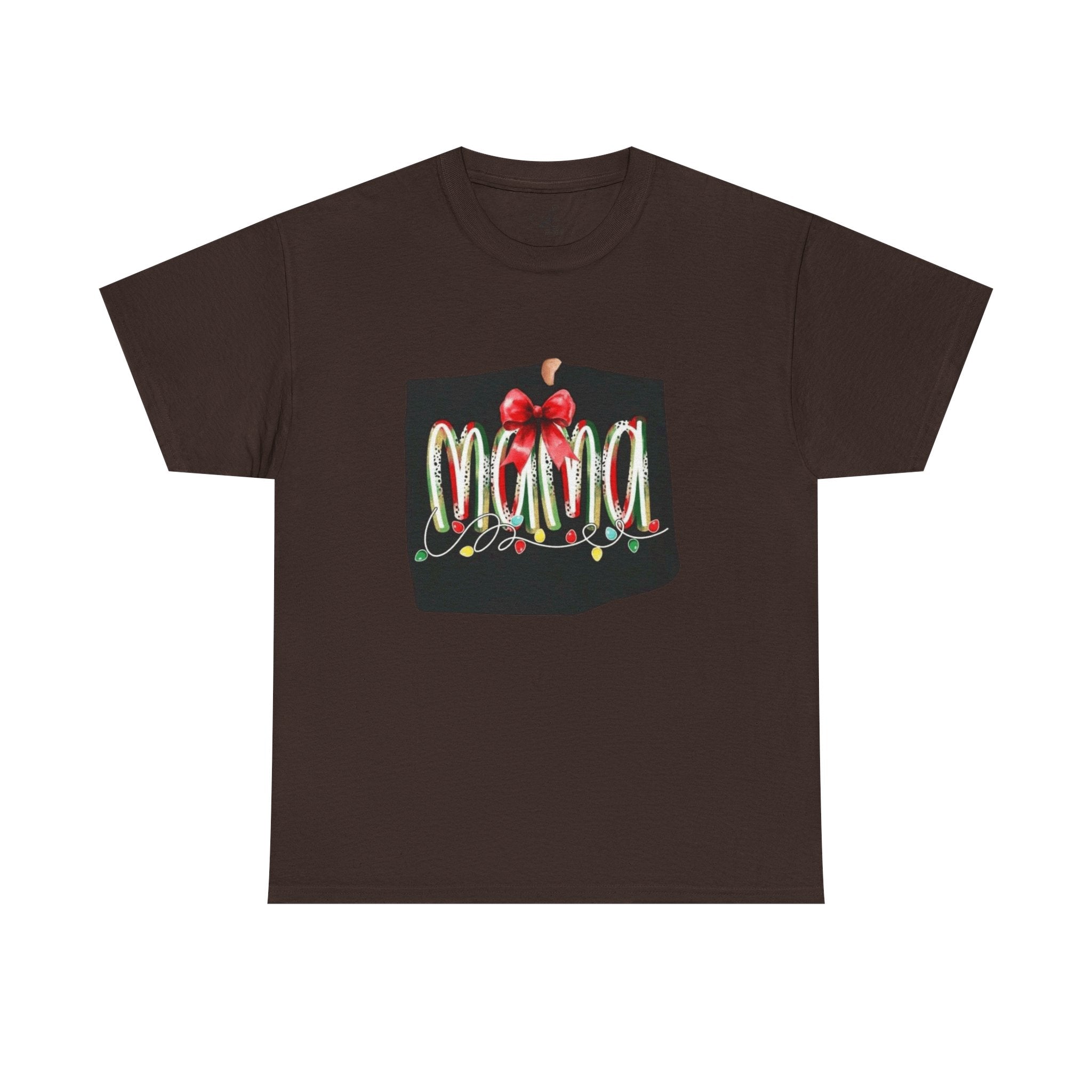 Festive Mama Tee, Cozy Holiday Shirt, Gift for Mom, Christmas T-Shirt, Unisex Cotton Tee