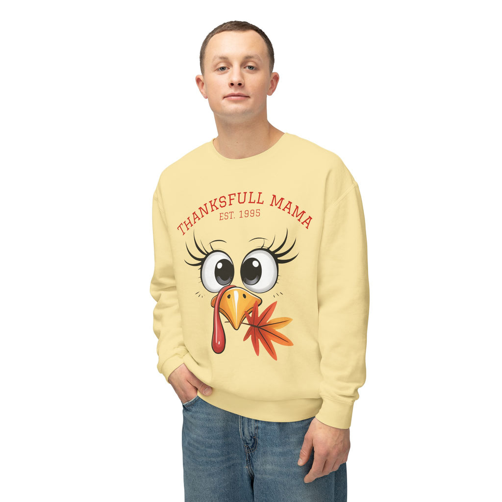 Thanksgiving Mama Sweatshirt  Cute Turkey Face "Thanksgfull Mama" Fall Pullover Fall T-Shirts and Sweatshirts Collection