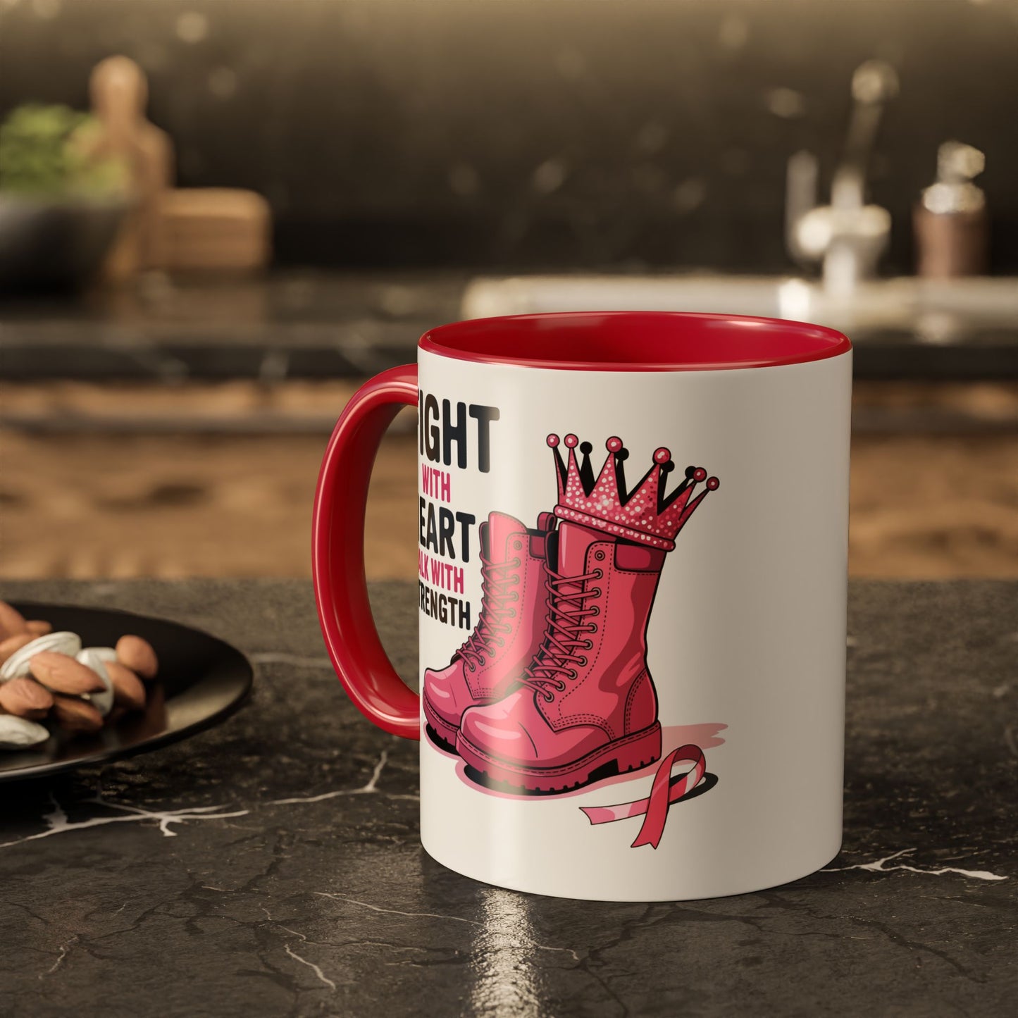 You Beat It! Cancer Survivor Mug | Motivational Gift for Her or Him | Warrior Mug