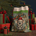 Unique Punk Christmas Stocking Christmas Koala Gift Bag, Holiday Wrapping, Festive Gift Pouch, Eco-Friendly Santa Bag, Unique Present Holder