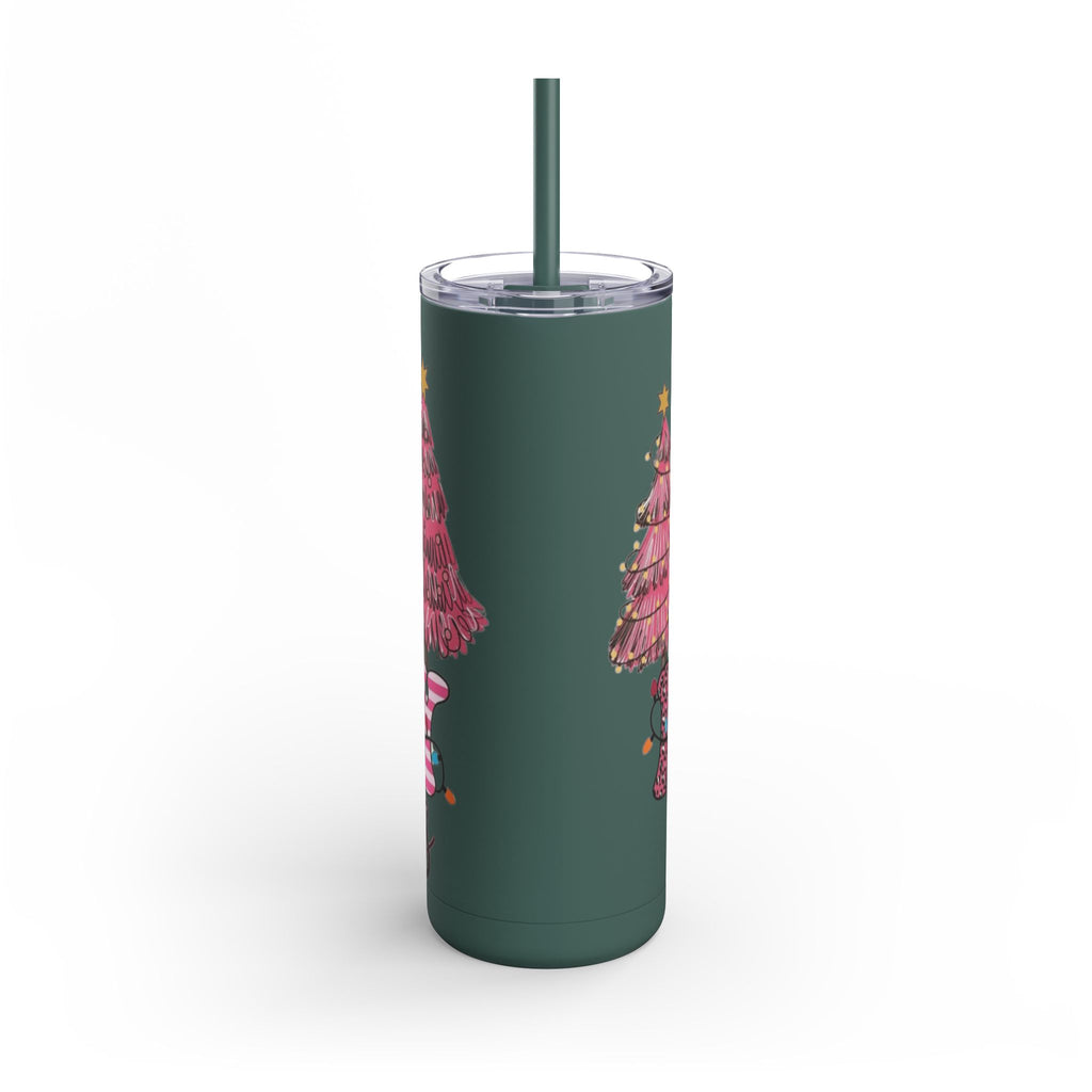 Christmas Tree Tumbler - 20oz Skinny Matte Drinkware Christmas gift mug
