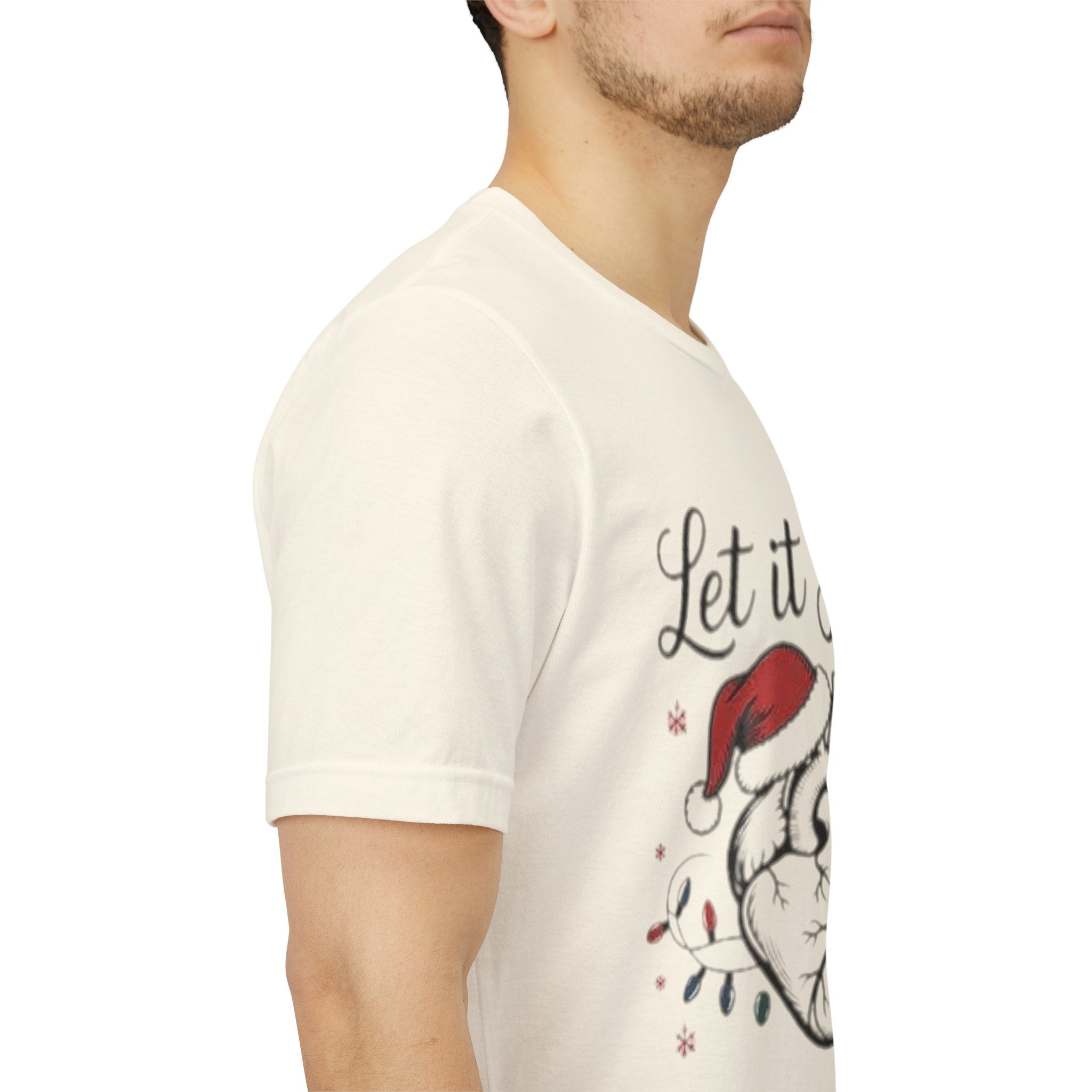 Let It Flow Heart Tee  Christmas Anatomical Heart Shirt