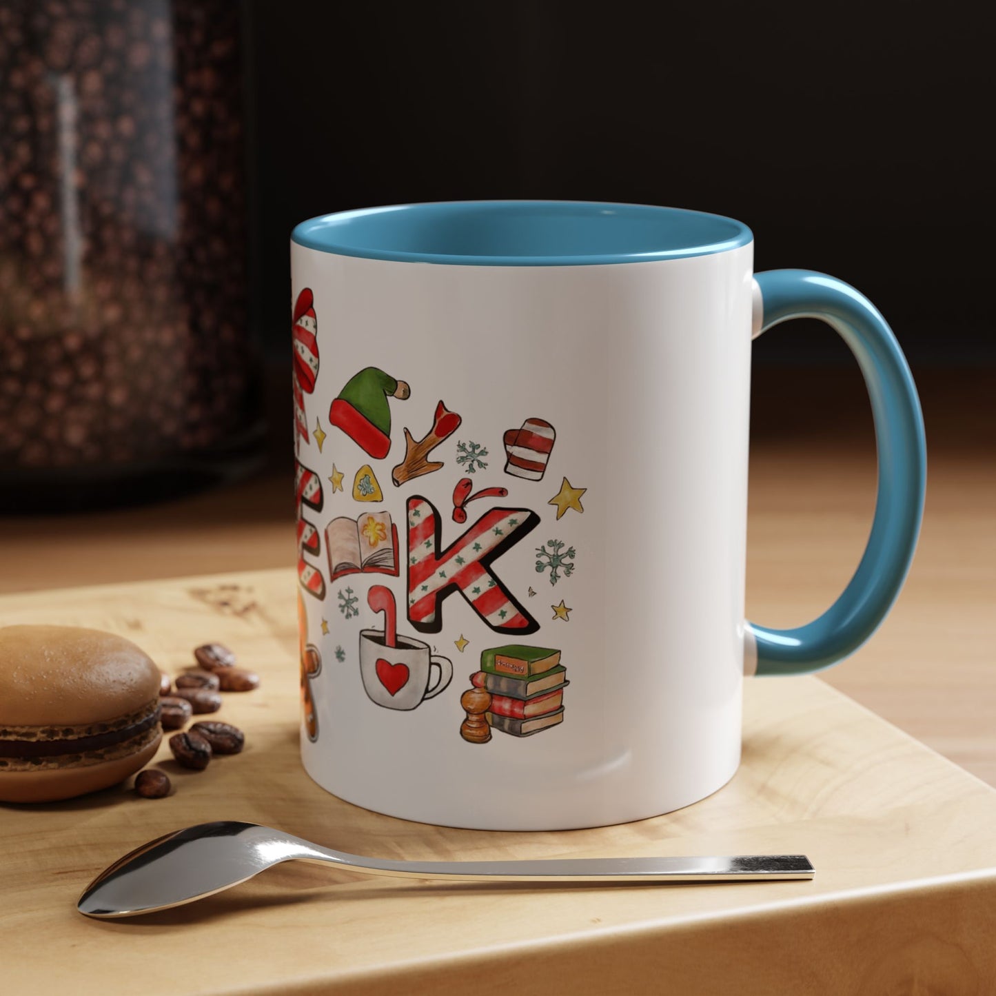 Holiday Teacher Coffee Mug 'PRE-K' Festive Gingerbread & Candy Cane Design (11/15oz) School Staff Christmas Mug Collection