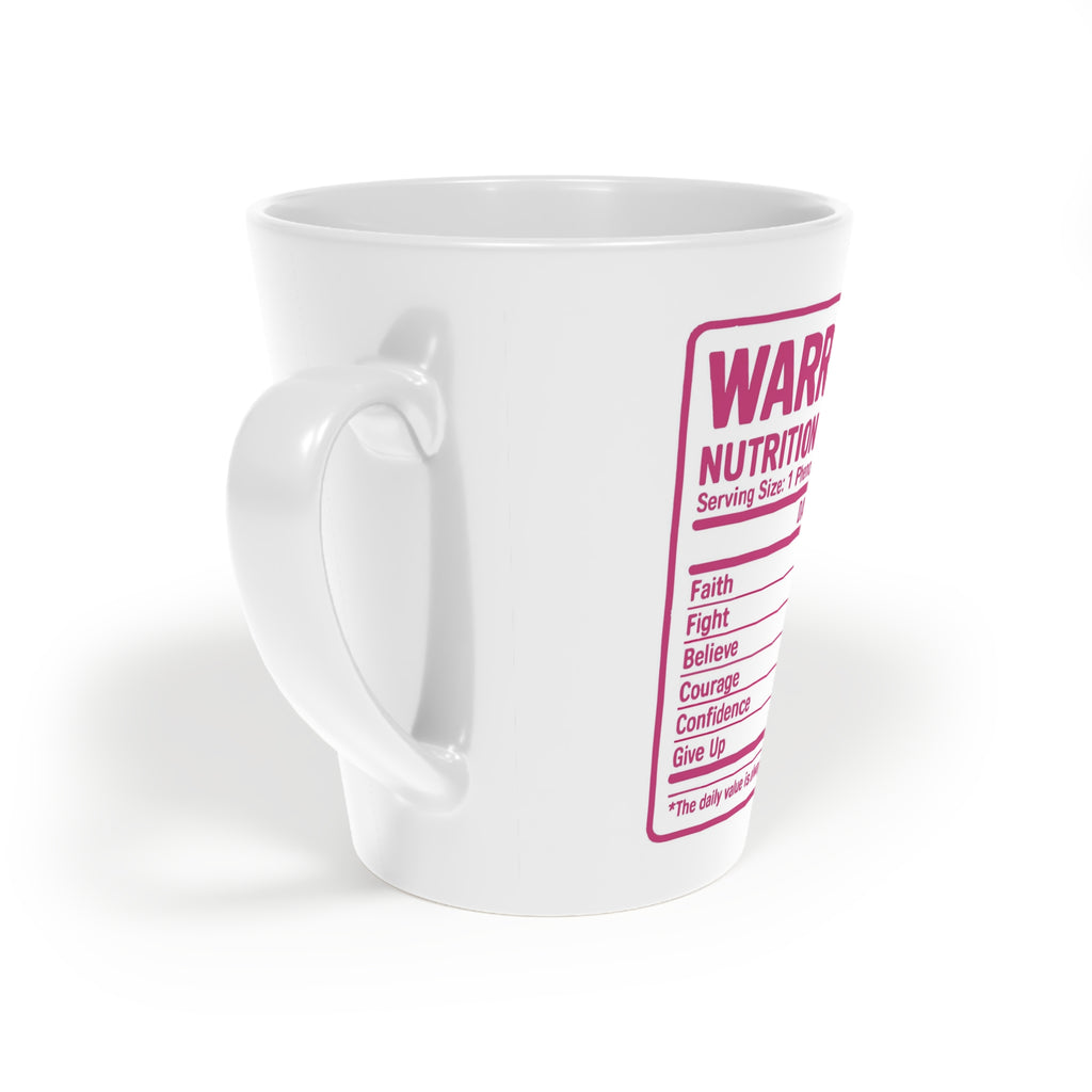 Cancer Survivor Mug Inspirational Latte Mug - 12oz "Faith, Fight, Believe"