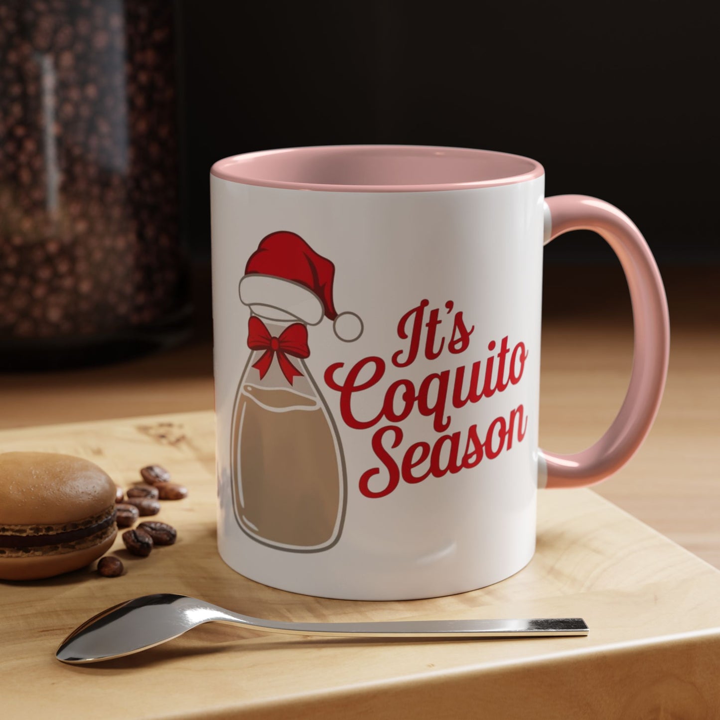 Herencia de Puerto Rico Mug Coquito Season Accent Mug Festive Holiday Coffee Cup