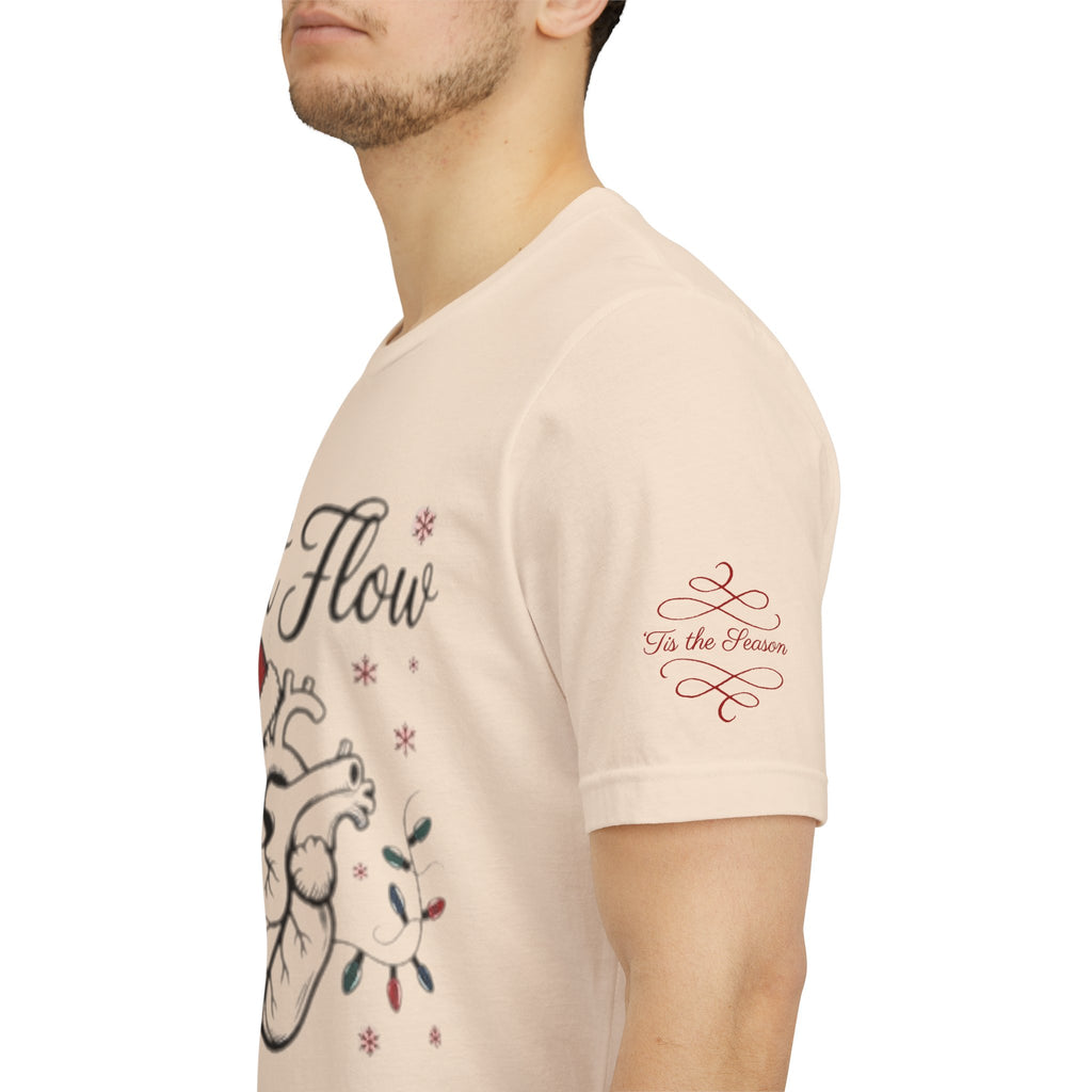 Let It Flow Heart Tee  Christmas Anatomical Heart Shirt